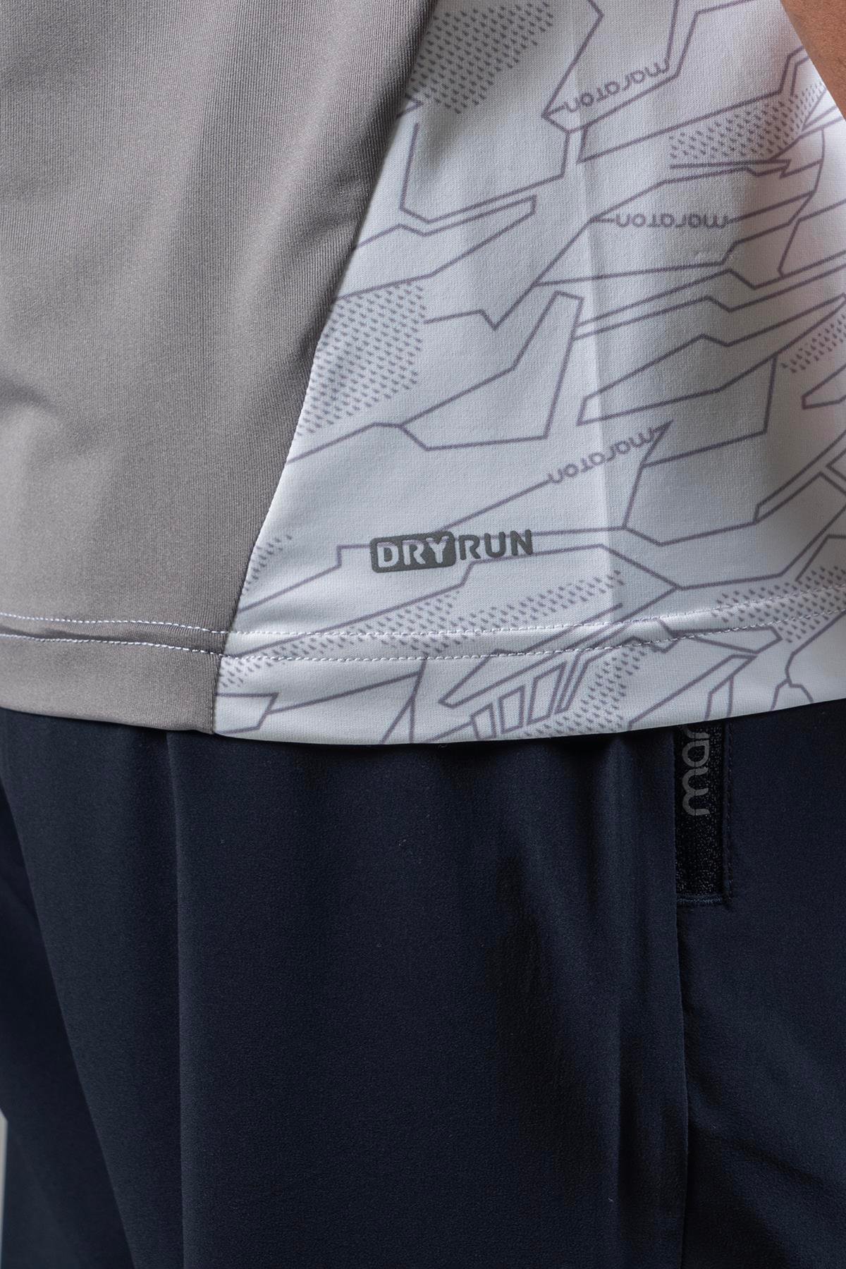 Maraton Active Regular Erkek Bisiklet Yaka  Reglan Kol Koşu Ekru T-shirt 22753