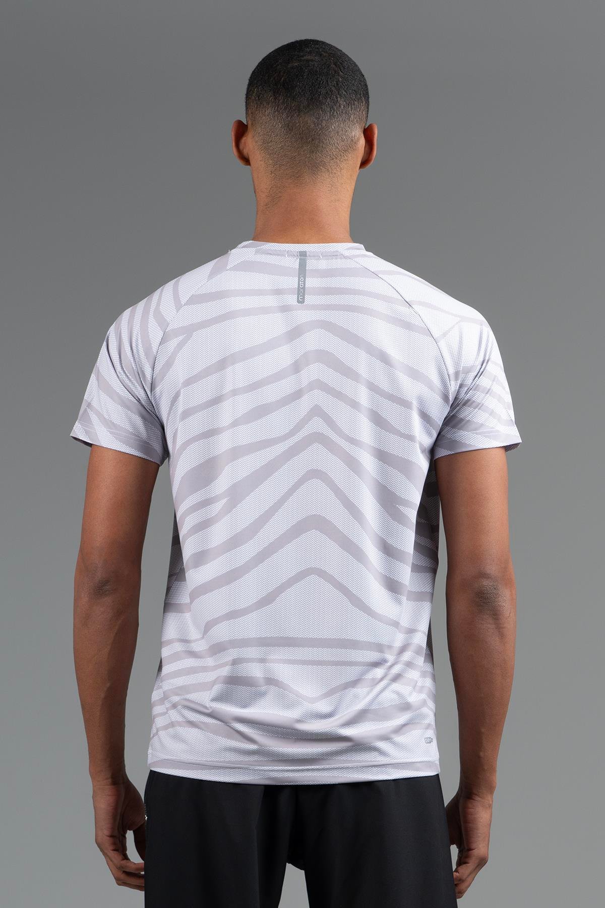 Maraton Active Regular Erkek Bisiklet Yaka  Reglan Kol Koşu Beyaz T-shirt 22734