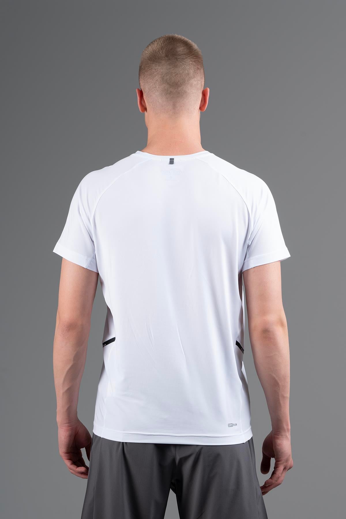 Maraton Active Regular Erkek Bisiklet Yaka  Reglan Kol Gym Beyaz T-shirt 22747