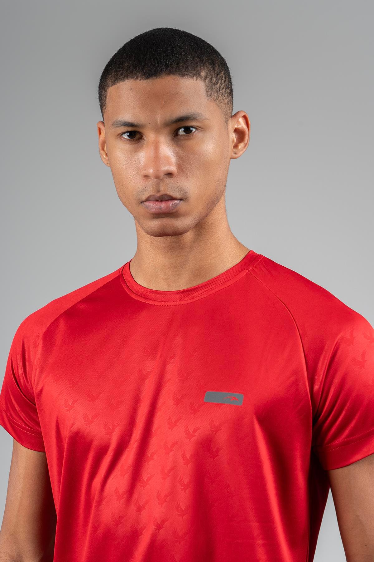 Maraton Active Regular Erkek Bisiklet Yaka  Reglan Kol Koşu Kırmızı T-shirt 22742