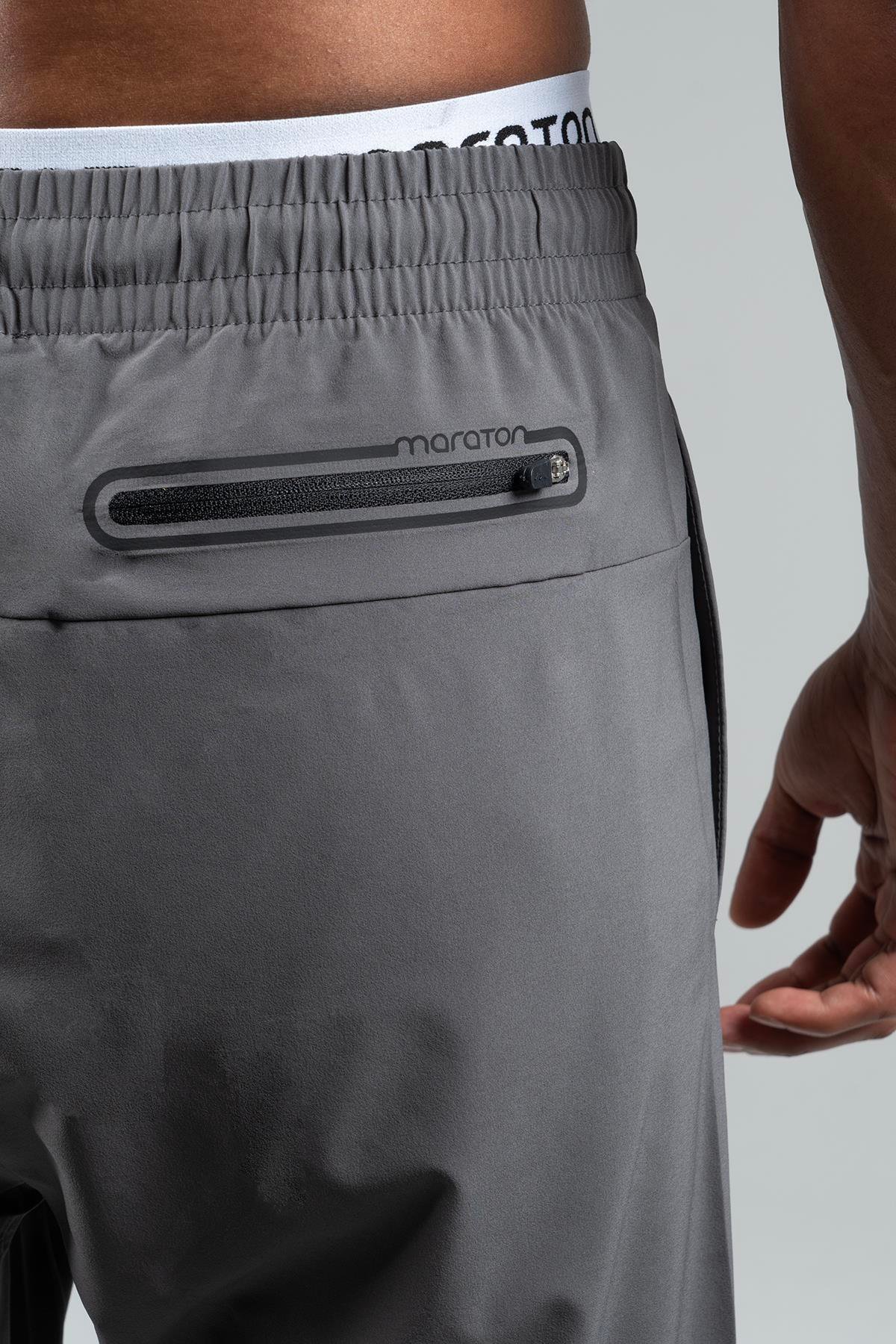 Maraton Active Regular Erkek  Dar Paça  RUN Antrasit Melanj Eşofman Altı 22637