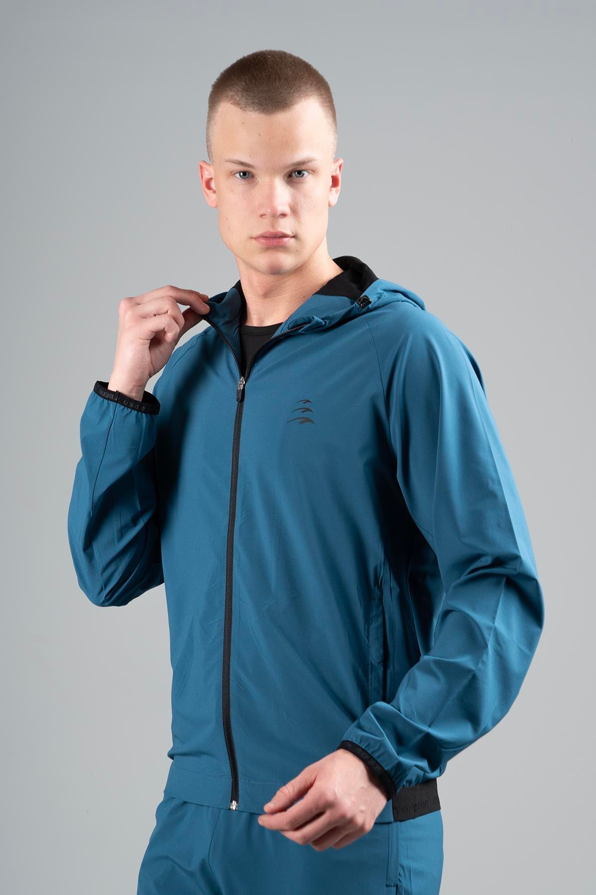 Maraton Active Regular Erkek Kapşonlu  Reglan Kol Koşu  Eşofman Üstü 22558