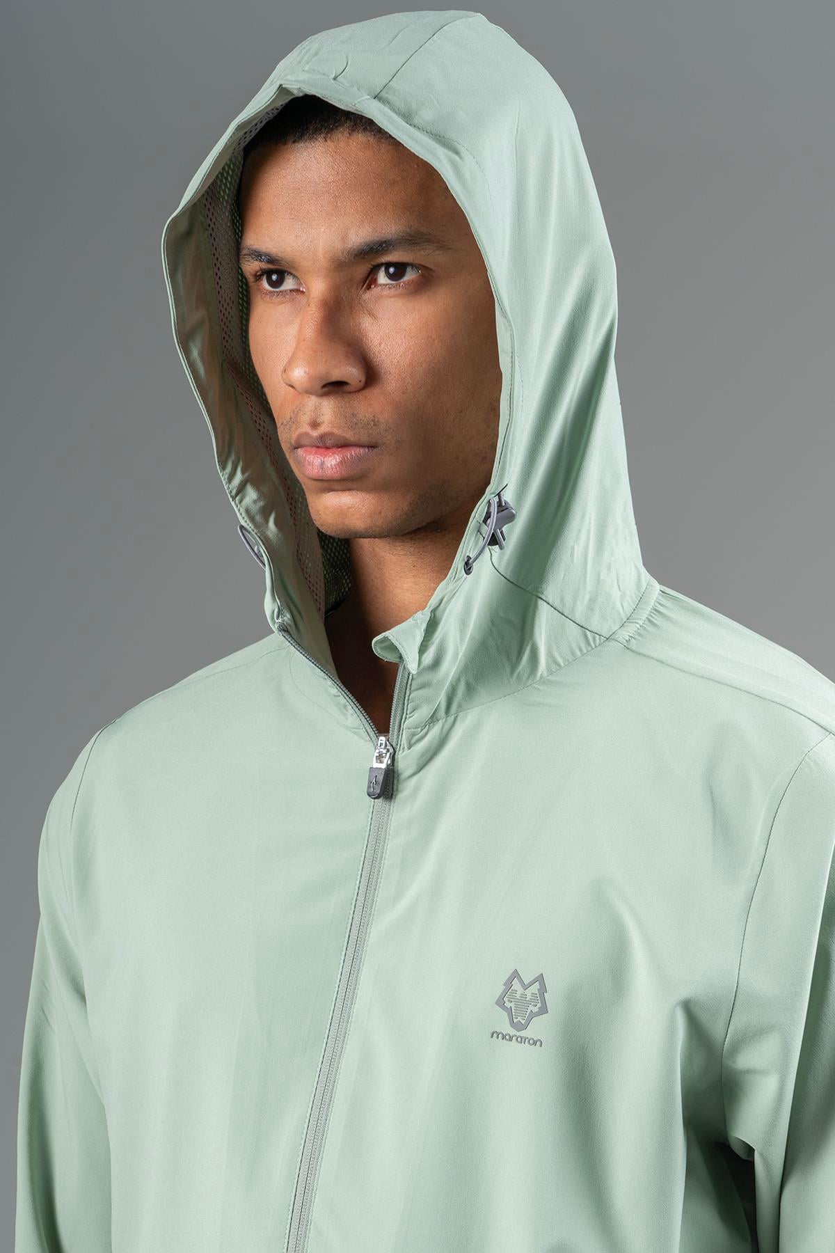 Maraton Active Regular Erkek Kapşonlu  Reglan Kol Basic  Eşofman Üstü 22668