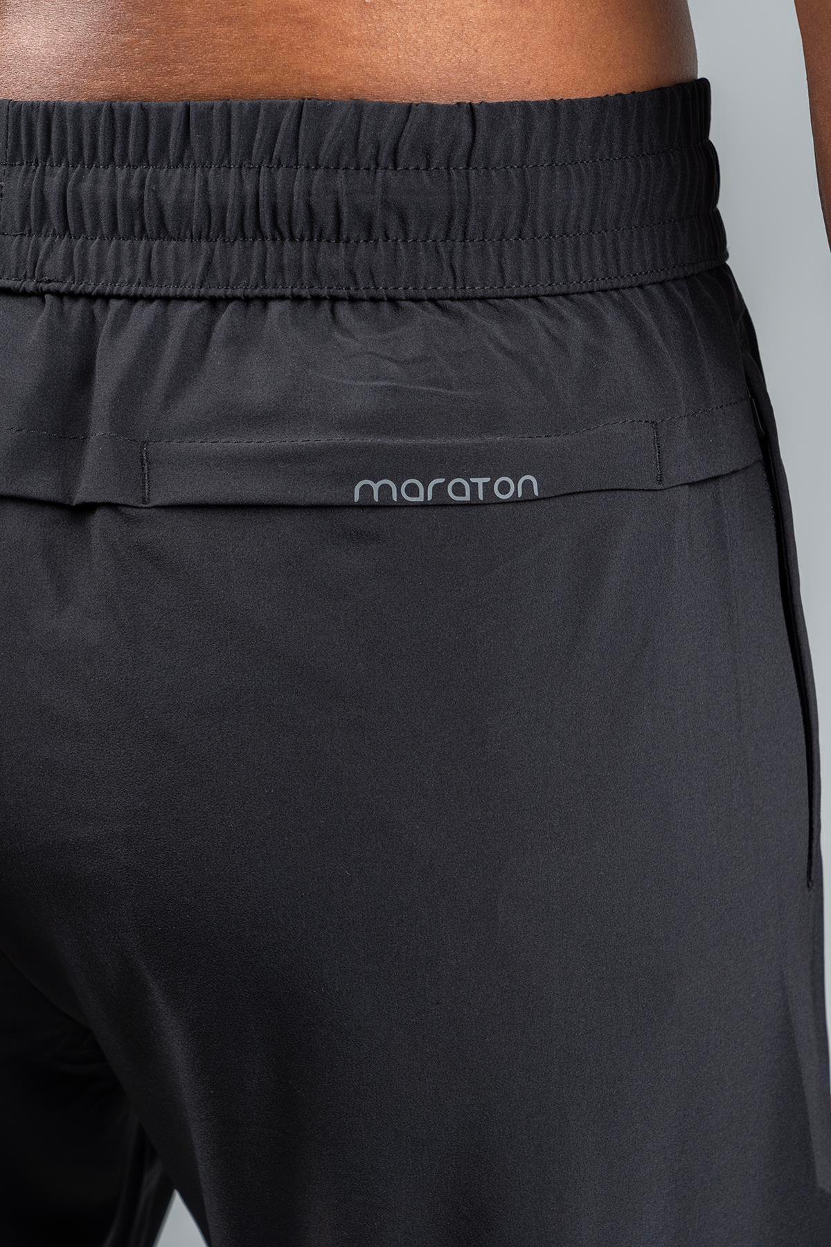 Maraton Active Regular Erkek  Lastik Paça  Antrenman Siyah Eşofman Altı 21697