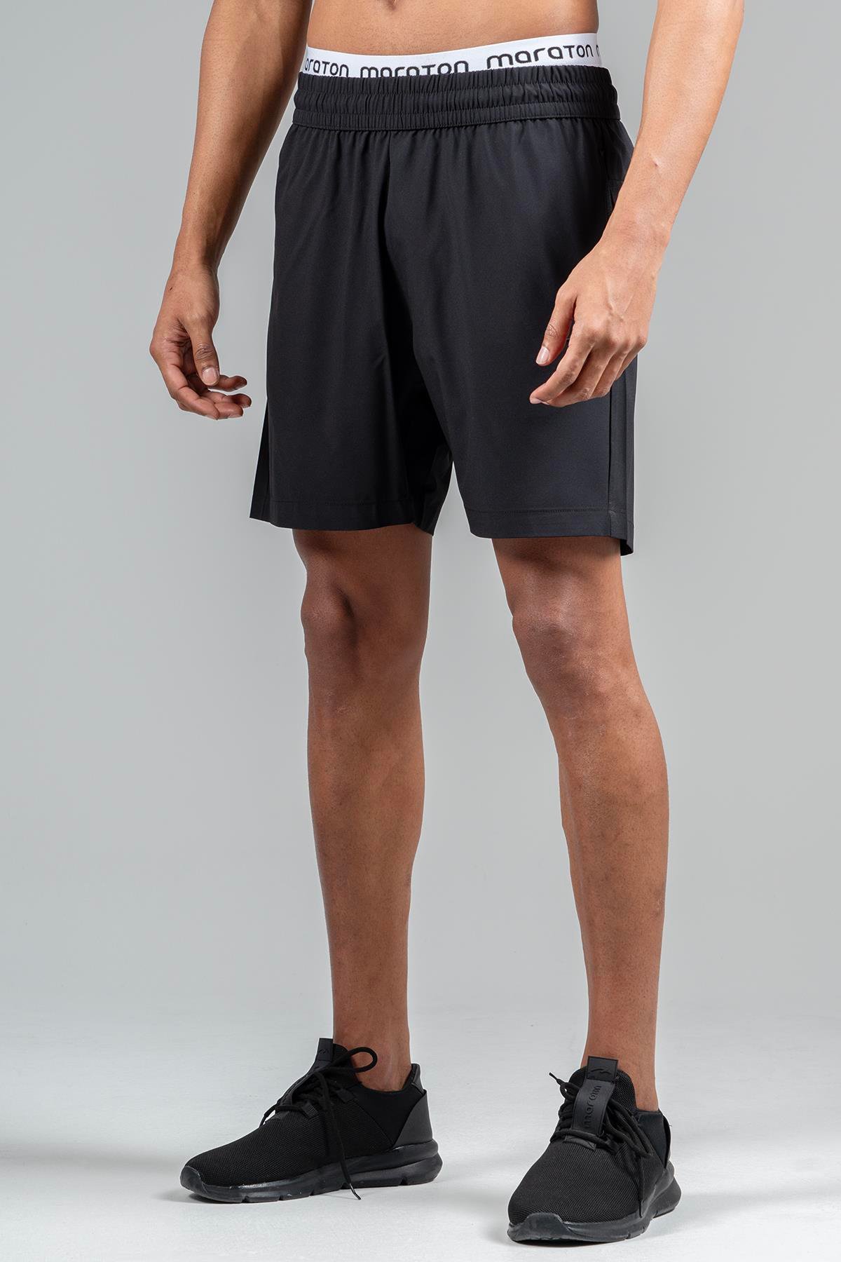 Maraton Active Regular Erkek  Şort  Basic Siyah Şort 22671