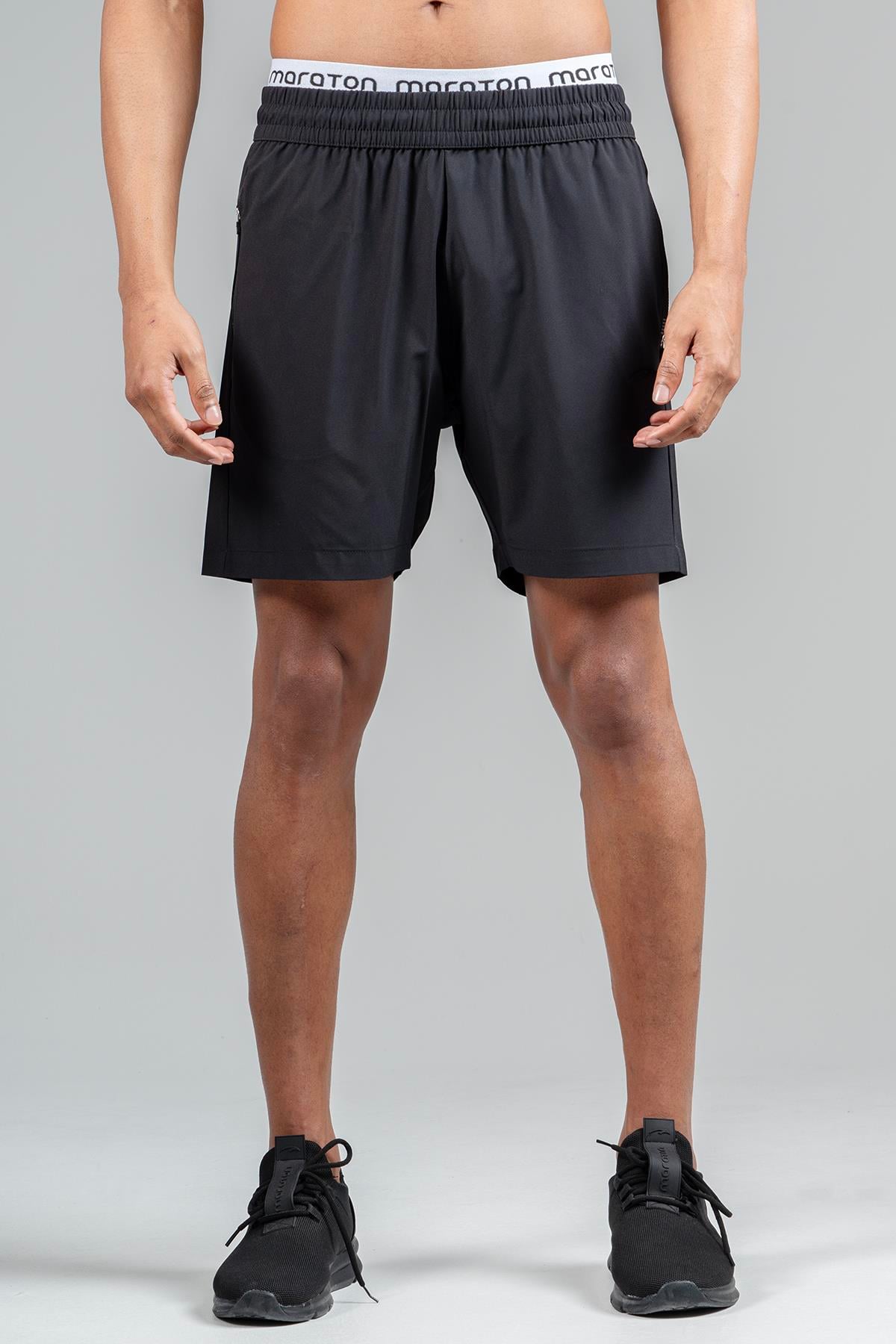 Maraton Active Regular Erkek  Şort  Basic Siyah Şort 22671