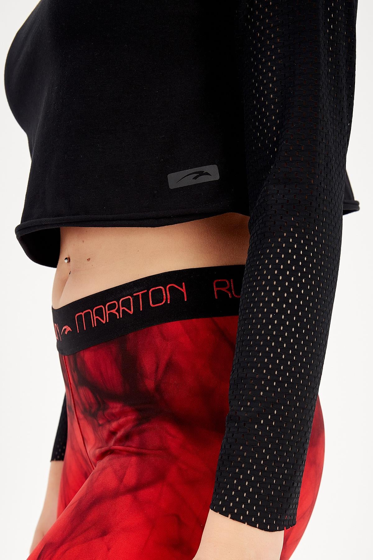 Maraton Active Regular Kadın Bisiklet Yaka  Uzun Kol Fitness Sweatshirt 18557