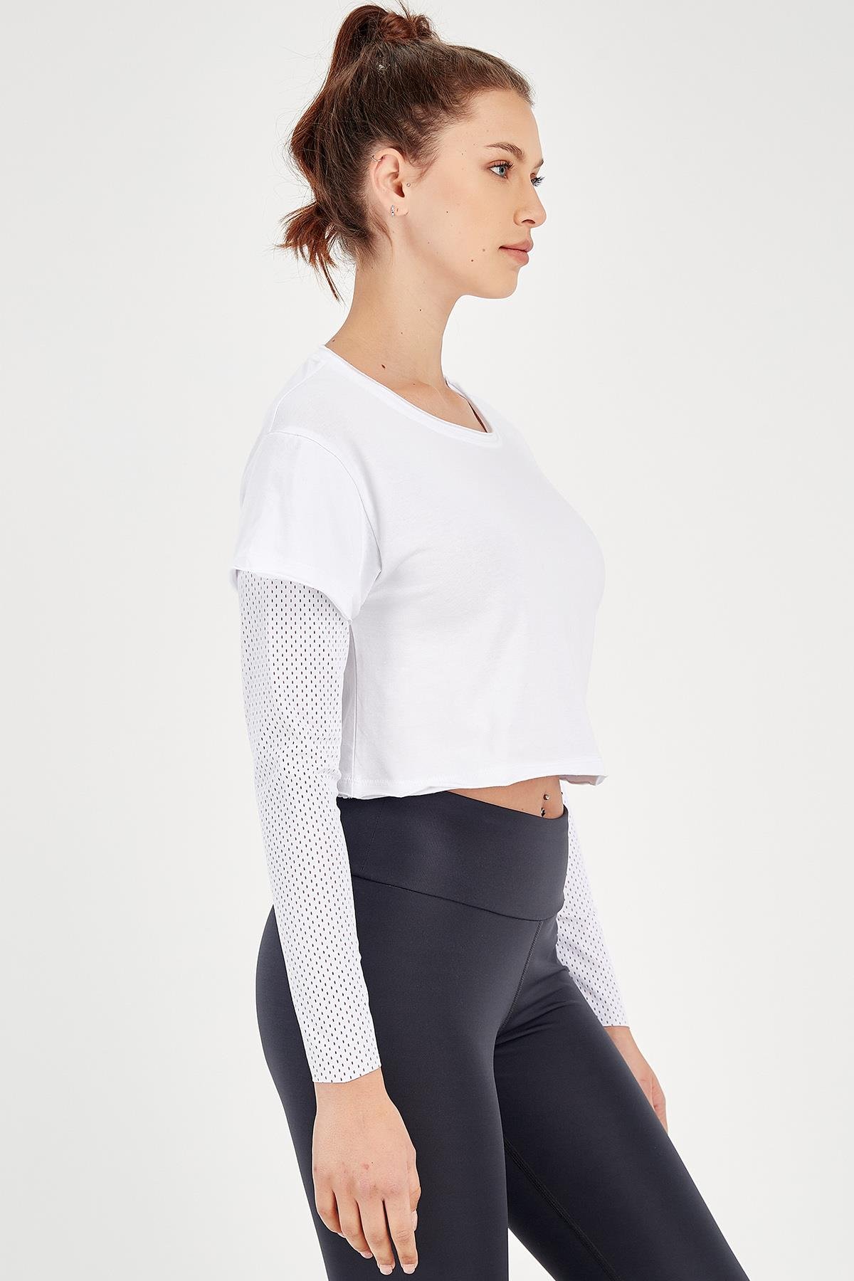 Maraton Active Regular Kadın Bisiklet Yaka  Uzun Kol Fitness Sweatshirt 18557