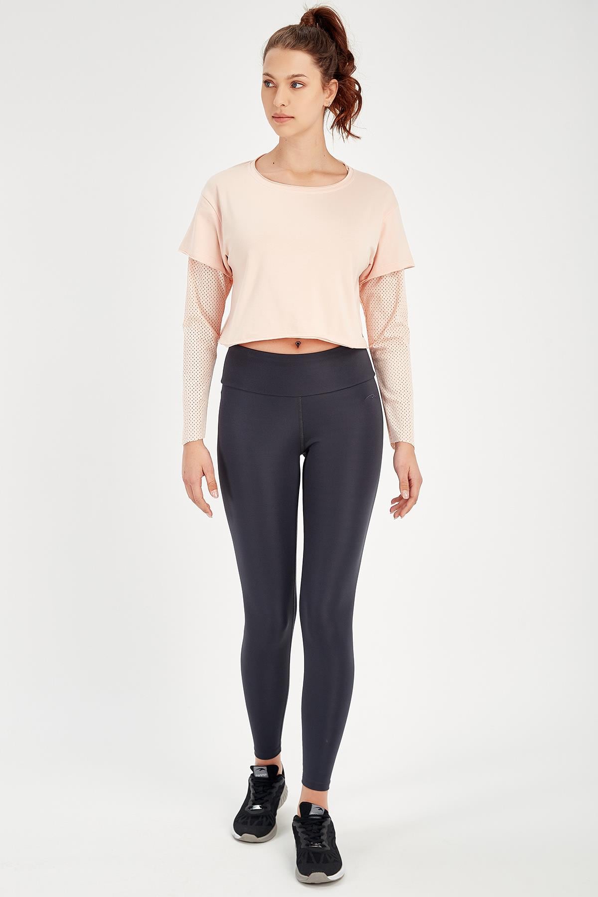 Maraton Active Regular Kadın Bisiklet Yaka  Uzun Kol Fitness Sweatshirt 18557
