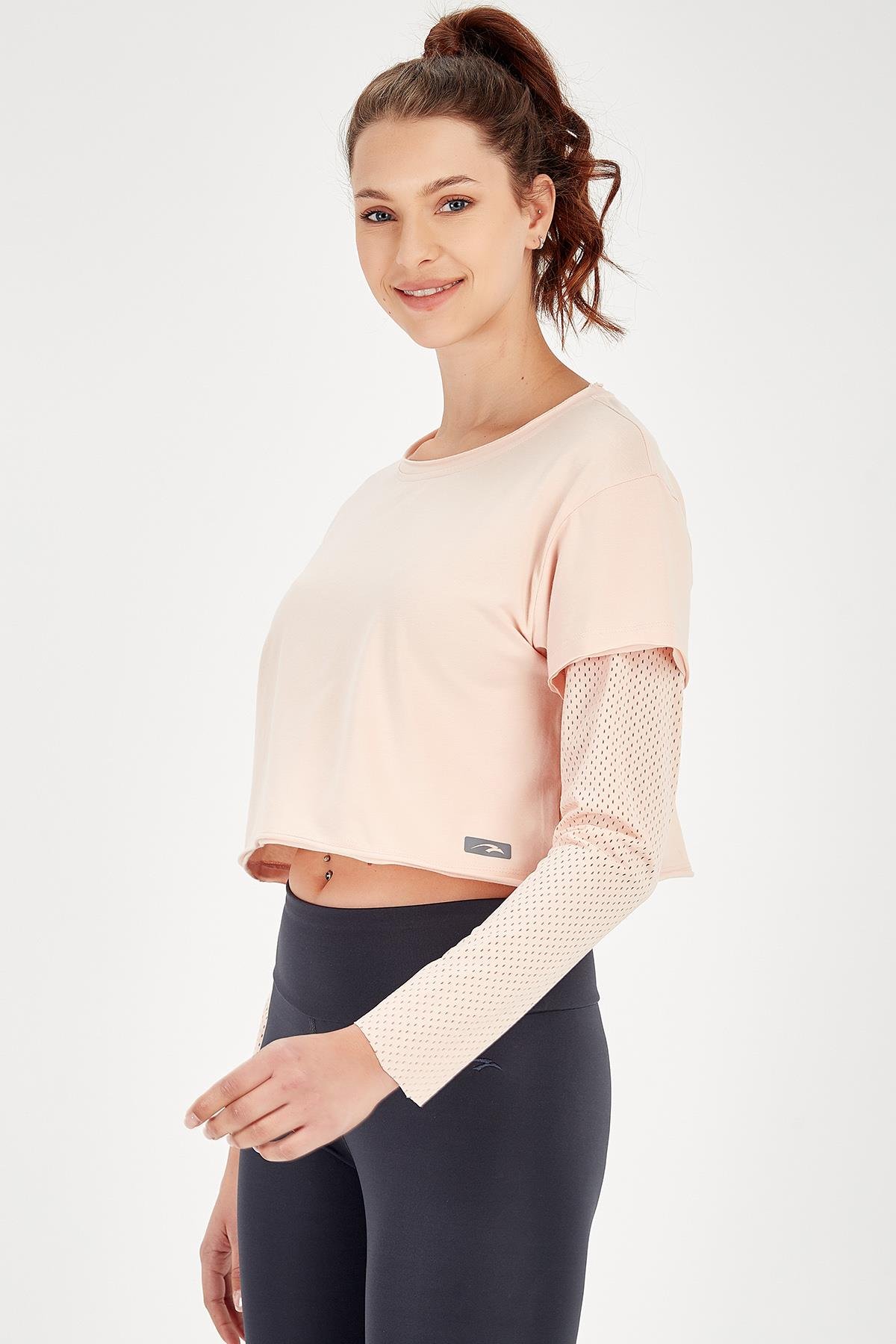 Maraton Active Regular Kadın Bisiklet Yaka  Uzun Kol Fitness Sweatshirt 18557
