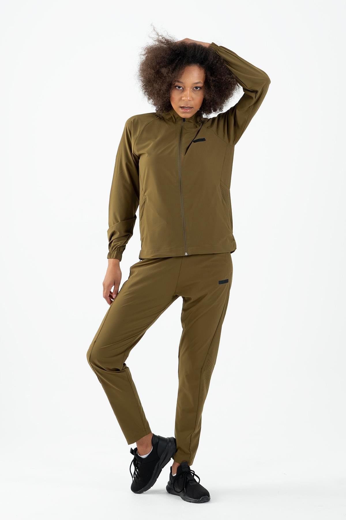 Maraton Active Regular Kadın Dik Yaka  Reglan Kol Training Tracktop 22191