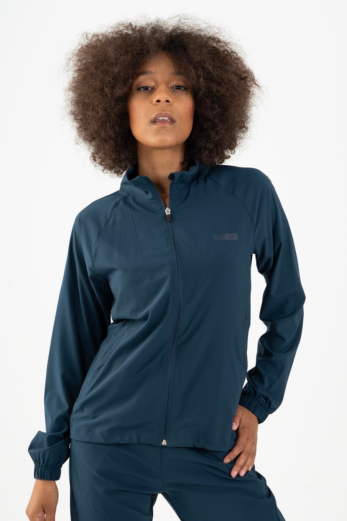 Maraton Active Regular Kadın Dik Yaka  Reglan Kol Training Tracktop 22191