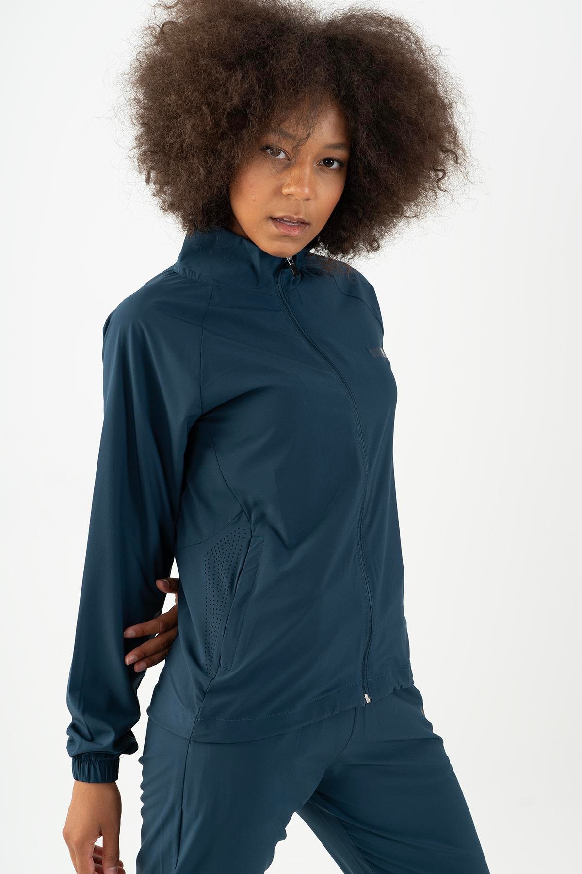 Maraton Active Regular Kadın Dik Yaka  Reglan Kol Training Tracktop 22191