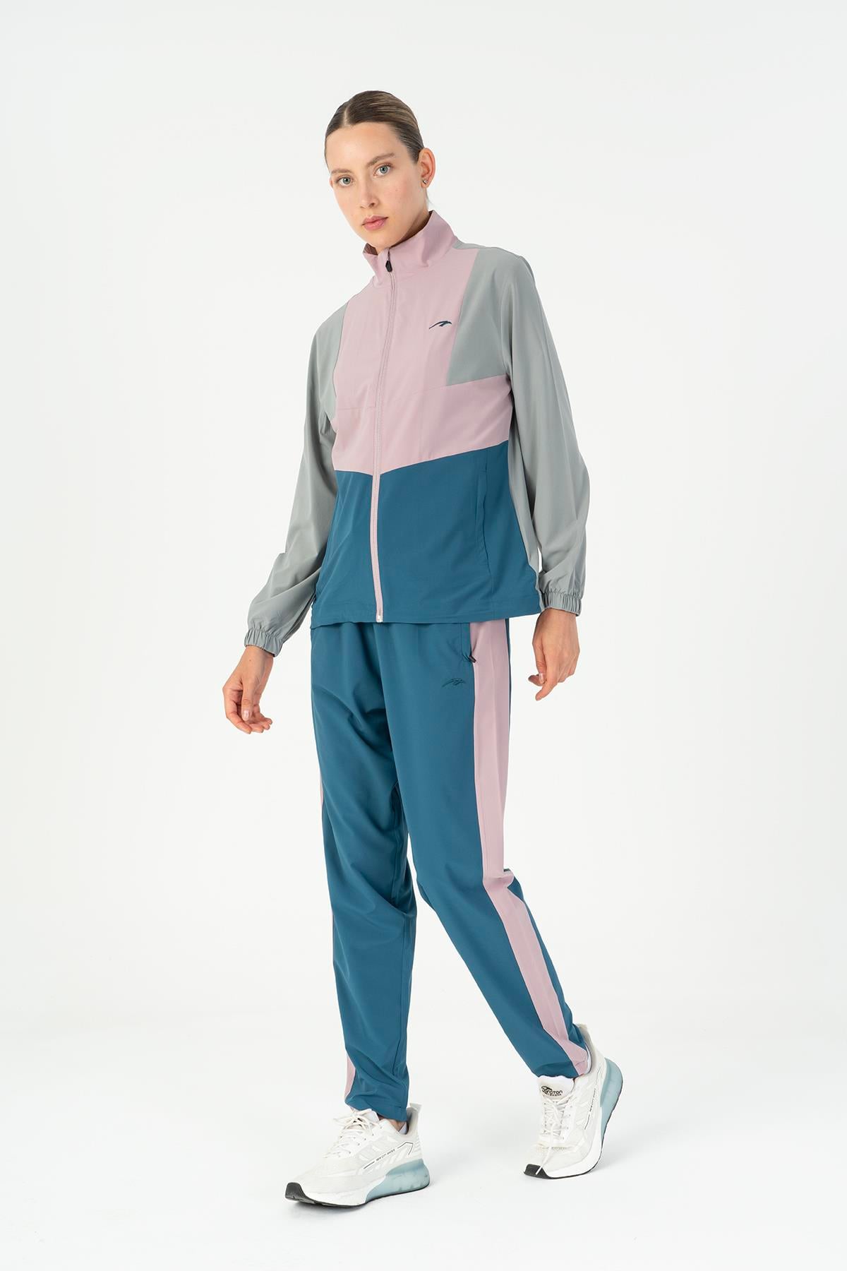 Maraton Active Regular Kadın Dik Yaka  Takma Kol Fitness  Tracktop 22192