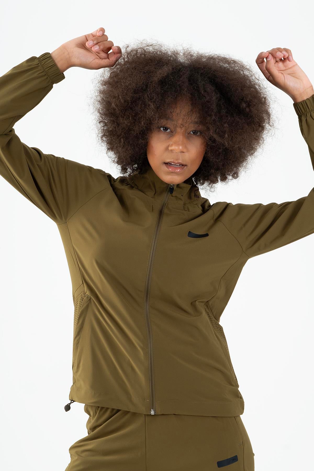Maraton Active Regular Kadın Dik Yaka  Reglan Kol Training Tracktop 22191