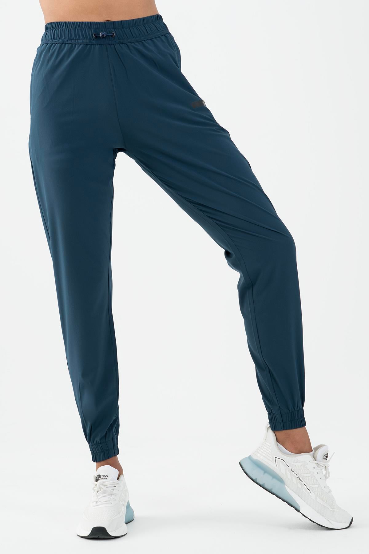 Maraton Active Regular Kadın  Dönüşlü Lastik Paça  Fitness Pantolon 22174