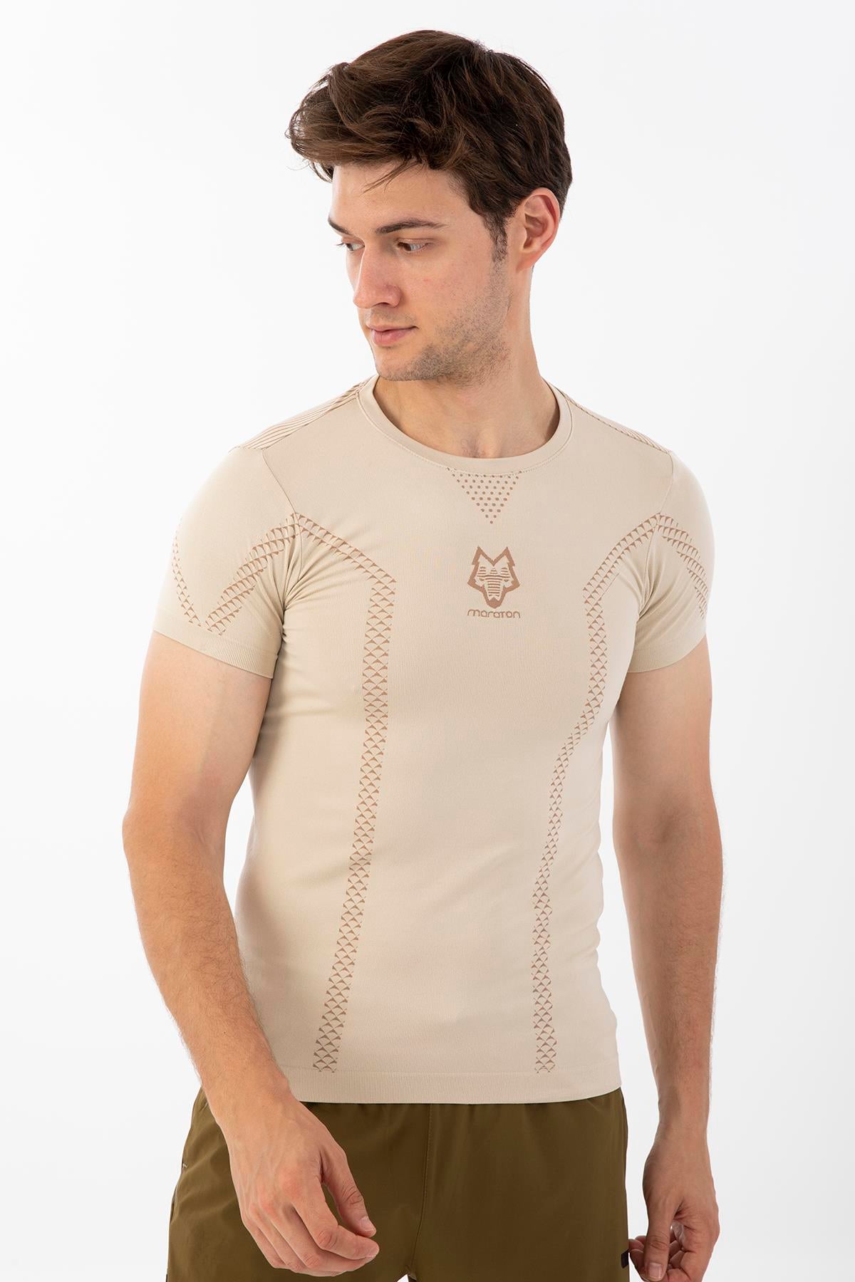 Maraton Active SlimFit Erkek Bisiklet Yaka  Kısa Kol Koşu T-shirt 821074