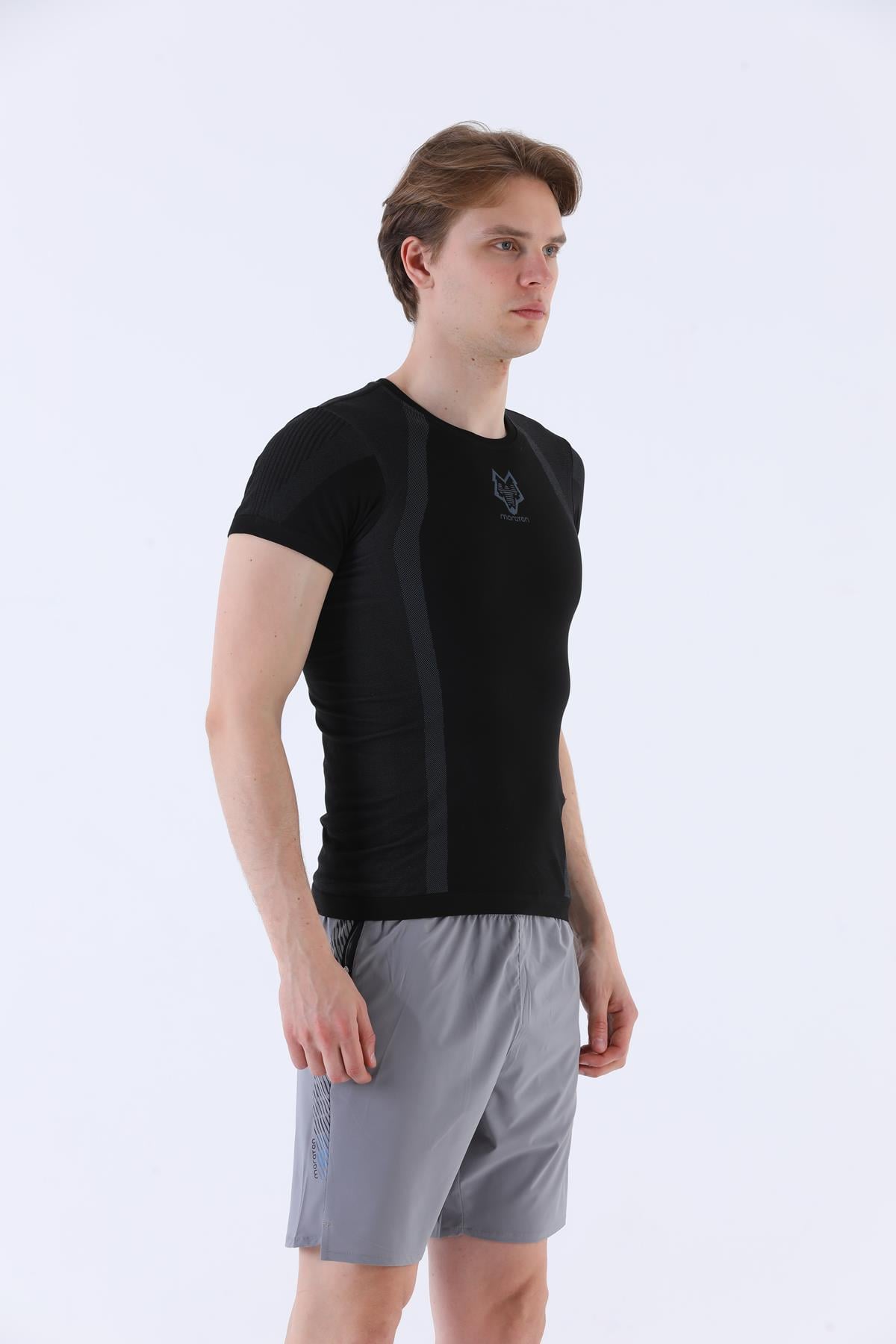 Maraton Active SlimFit Erkek Bisiklet Yaka  Kısa Kol Koşu T-shirt 821070