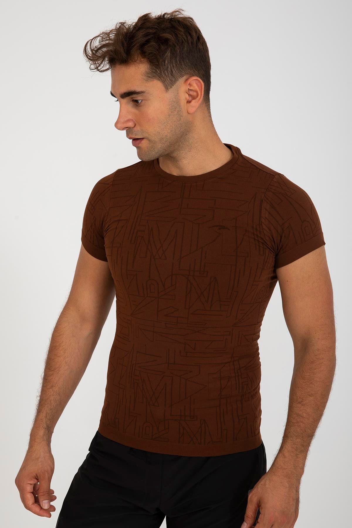 Maraton Active SlimFit Erkek Bisiklet Yaka  Kısa Kol Koşu T-shirt 821075