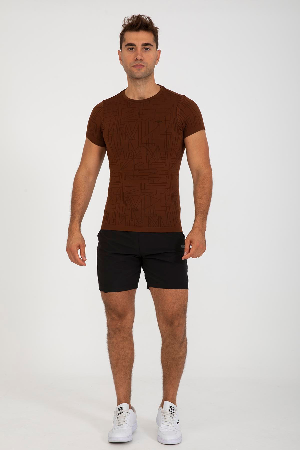 Maraton Active SlimFit Erkek Bisiklet Yaka  Kısa Kol Koşu T-shirt 821075