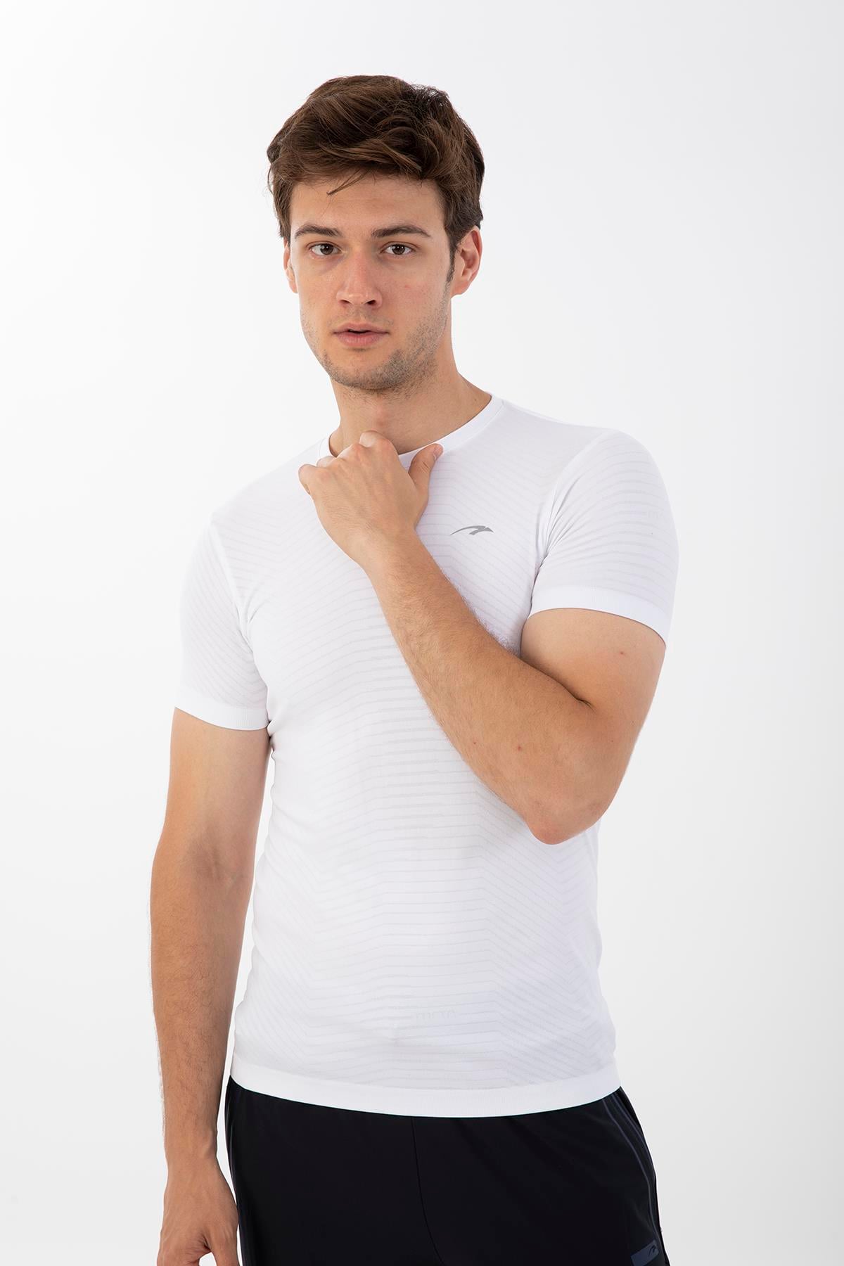Maraton Active SlimFit Erkek Bisiklet Yaka  Kısa Kol Koşu T-shirt 821072