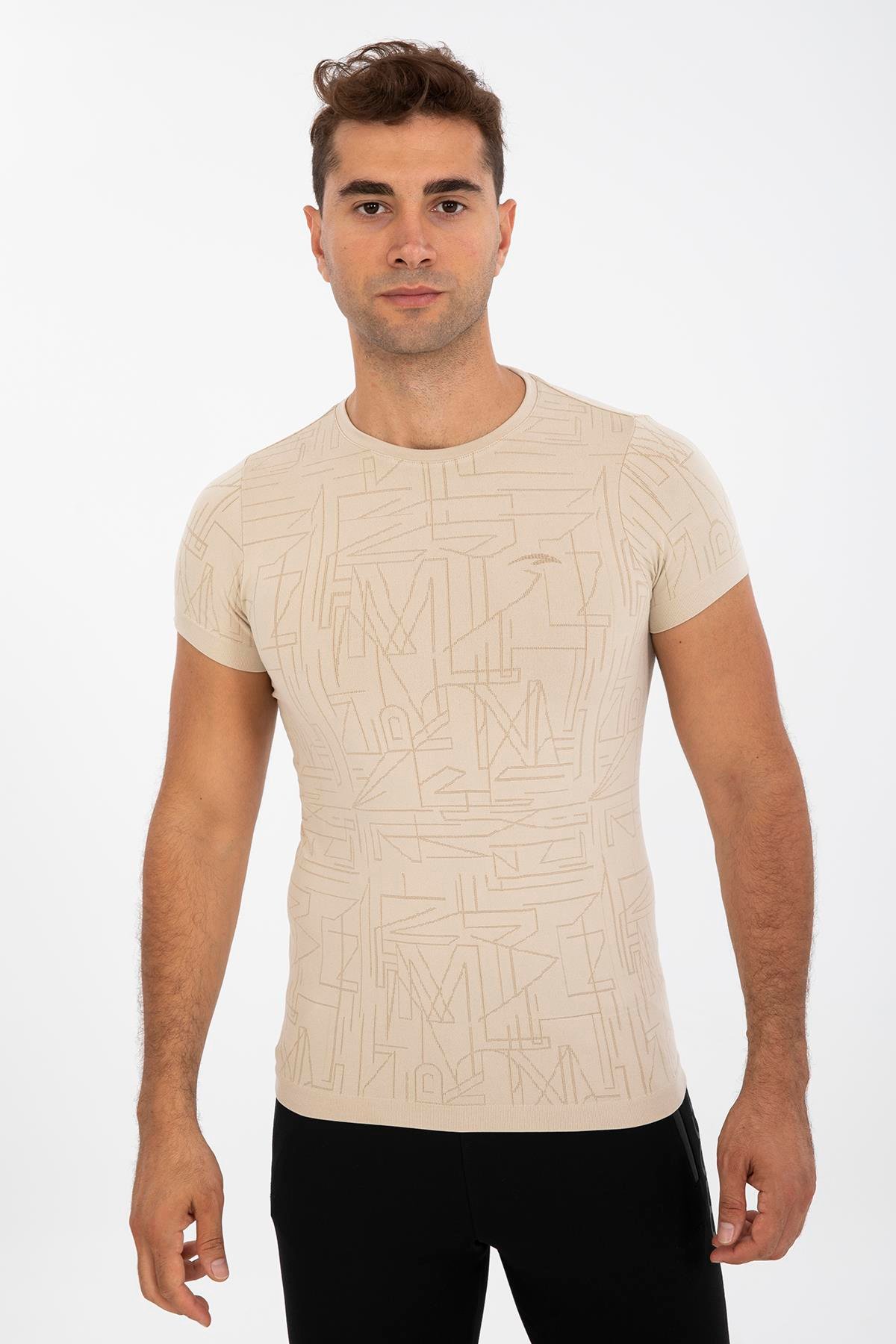 Maraton Active SlimFit Erkek Bisiklet Yaka  Kısa Kol Koşu T-shirt 821075