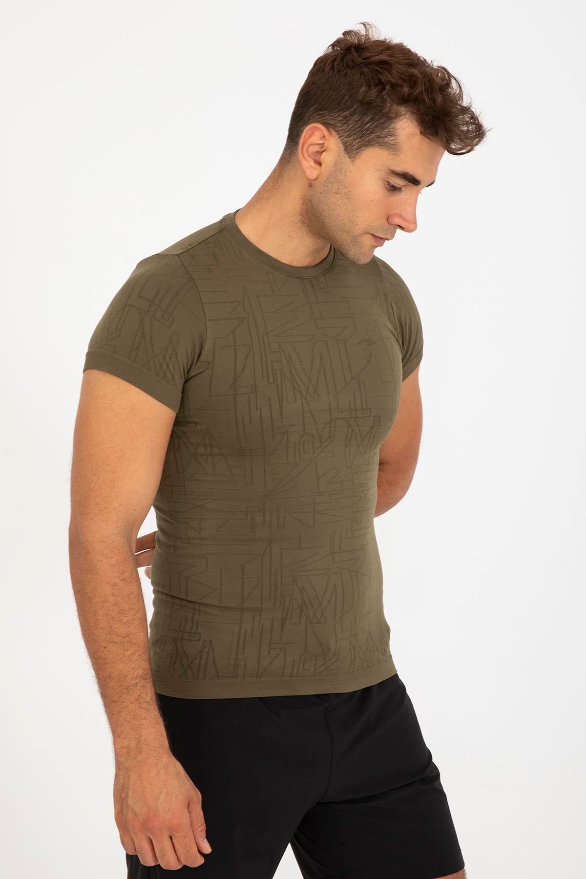 Maraton Active SlimFit Erkek Bisiklet Yaka  Kısa Kol Koşu T-shirt 821075