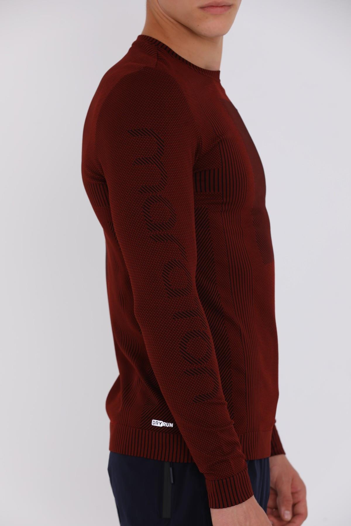 Maraton Active SlimFit Erkek Bisiklet Yaka  Uzun Kol Spor Sweatshirt 826023