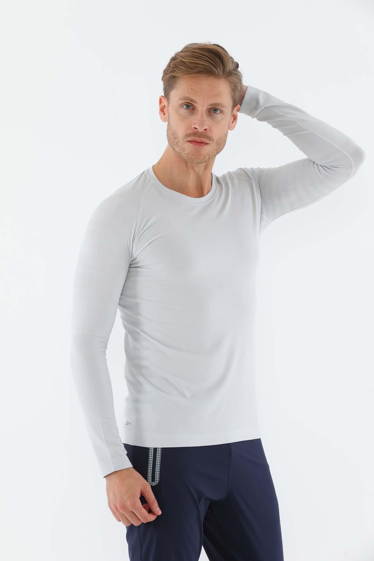 Maraton Active SlimFit Erkek Bisiklet Yaka  Uzun Kol Spor Sweatshirt 826019
