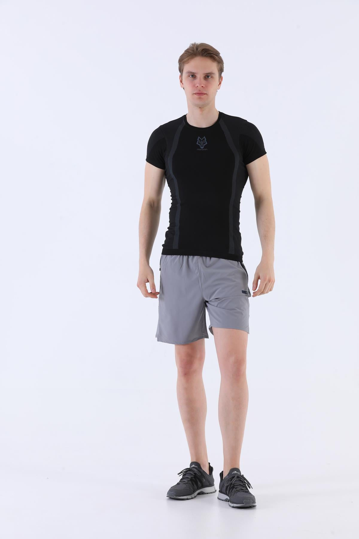 Maraton Active SlimFit Erkek Bisiklet Yaka  Kısa Kol Koşu T-shirt 821070