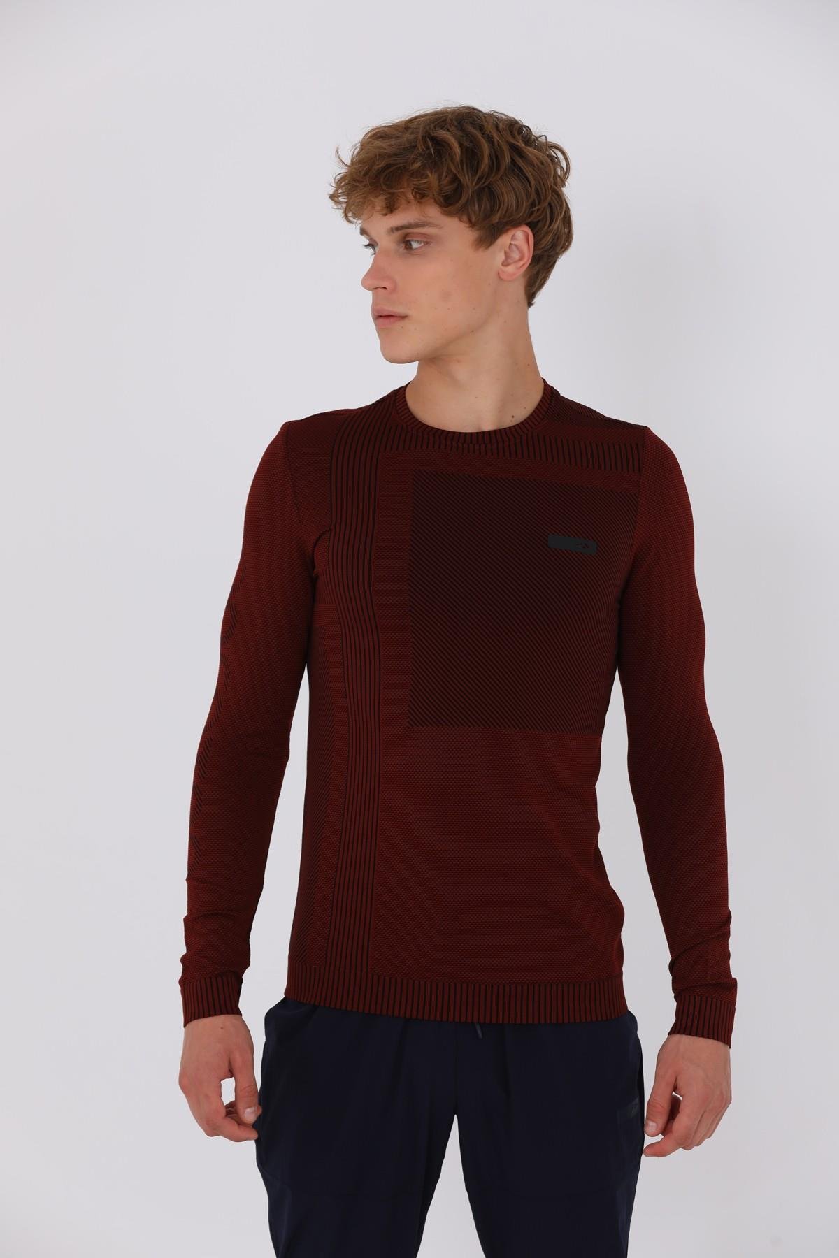 Maraton Active SlimFit Erkek Bisiklet Yaka  Uzun Kol Spor Sweatshirt 826023
