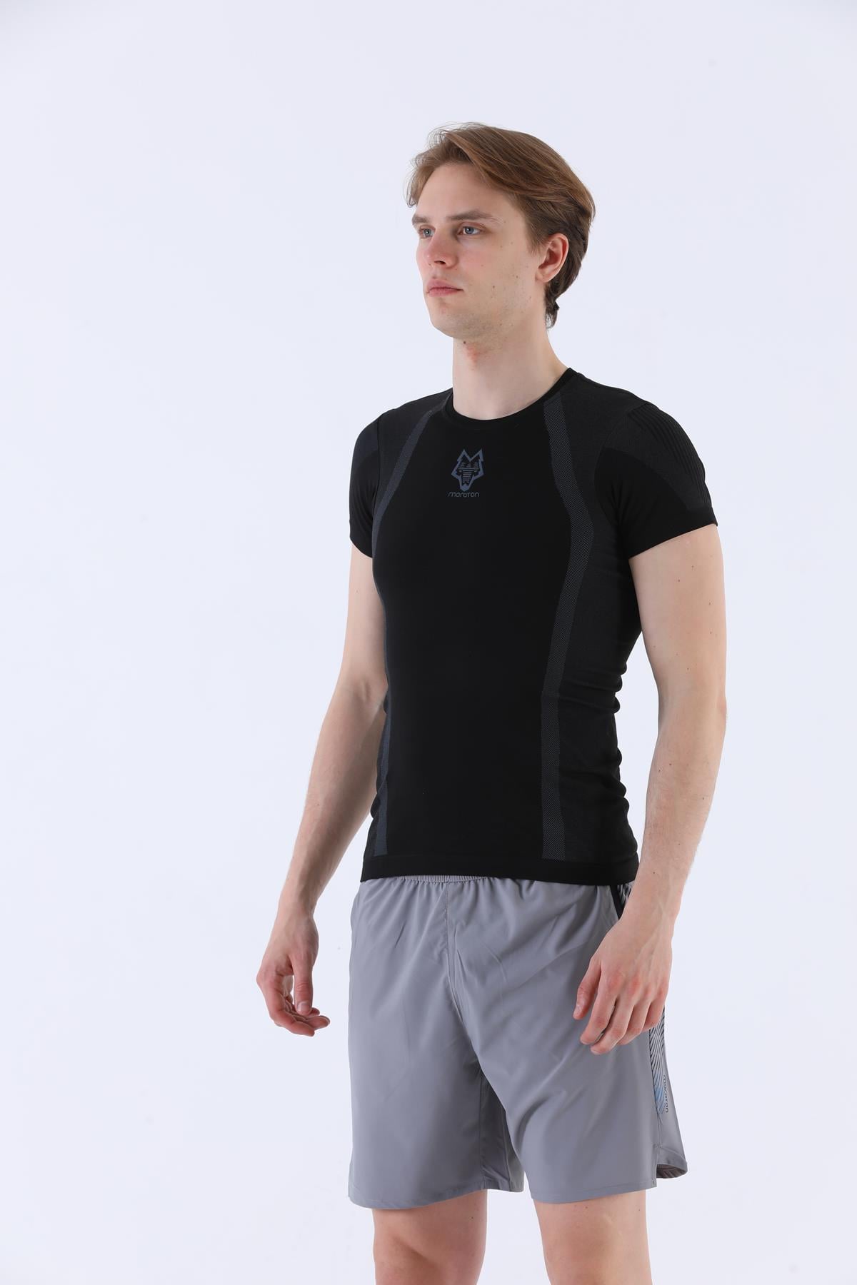 Maraton Active SlimFit Erkek Bisiklet Yaka  Kısa Kol Koşu T-shirt 821070