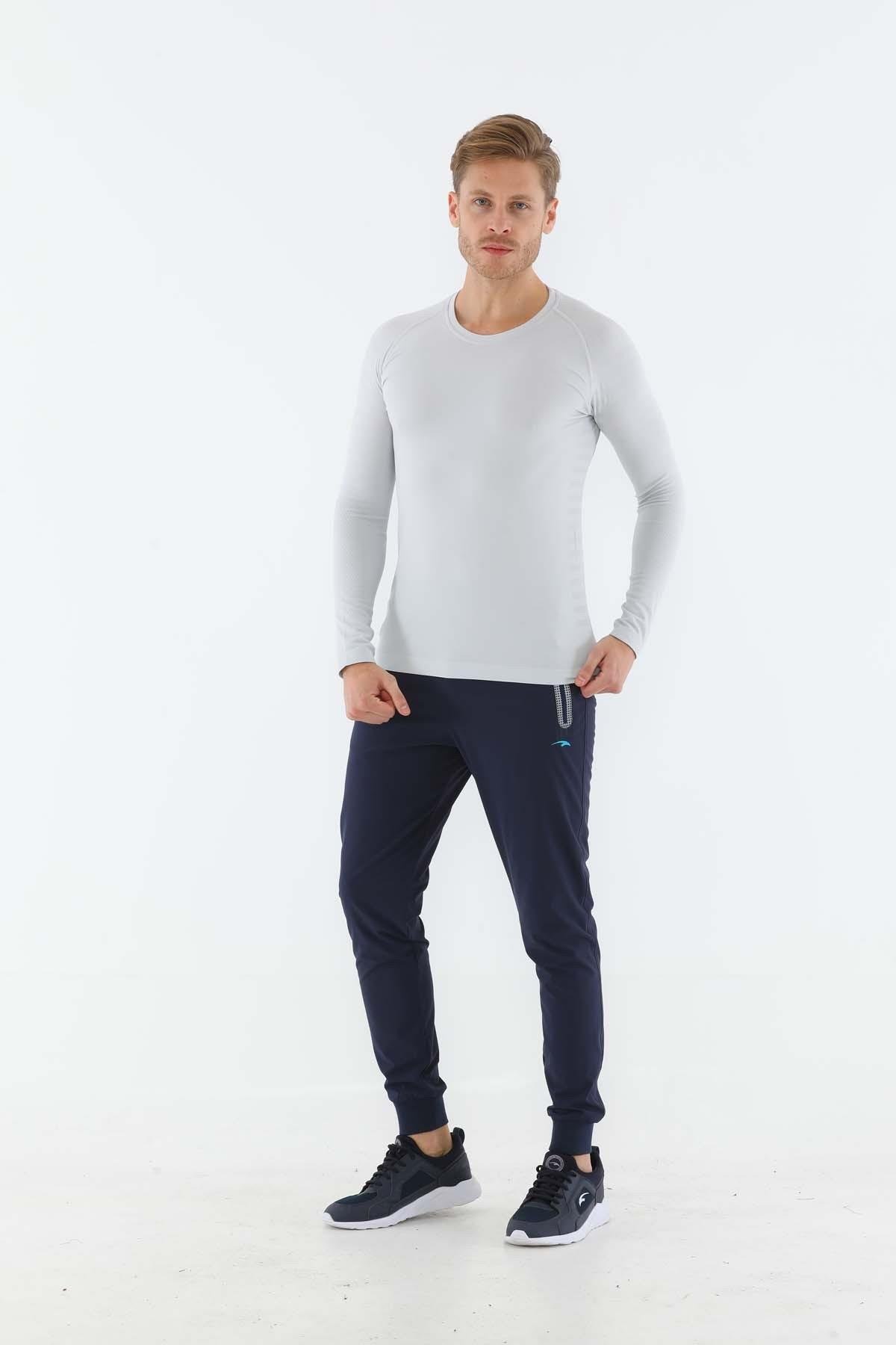 Maraton Active SlimFit Erkek Bisiklet Yaka  Uzun Kol Spor Sweatshirt 826019