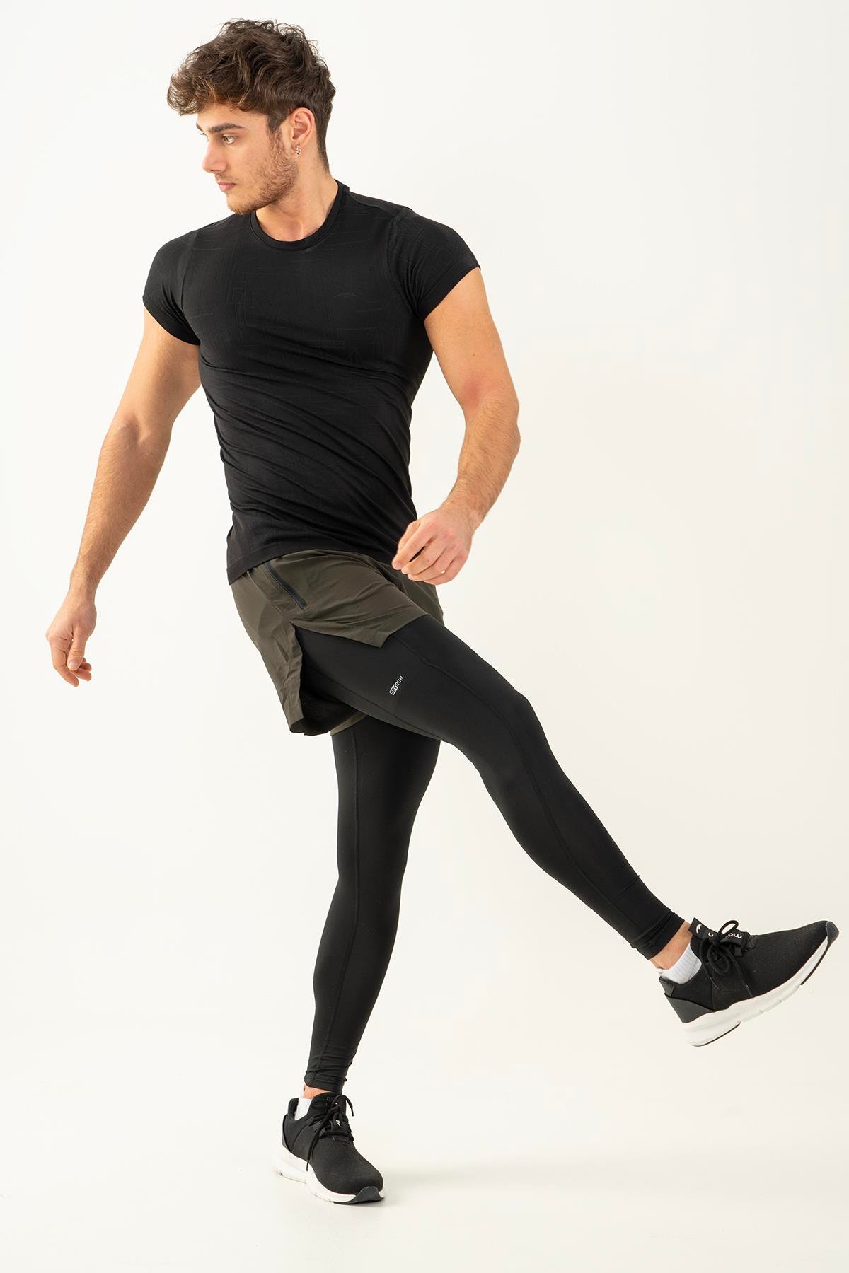 Maraton Active SlimFit Erkek Bisiklet Yaka  Kısa Kol Koşu T-shirt 821075