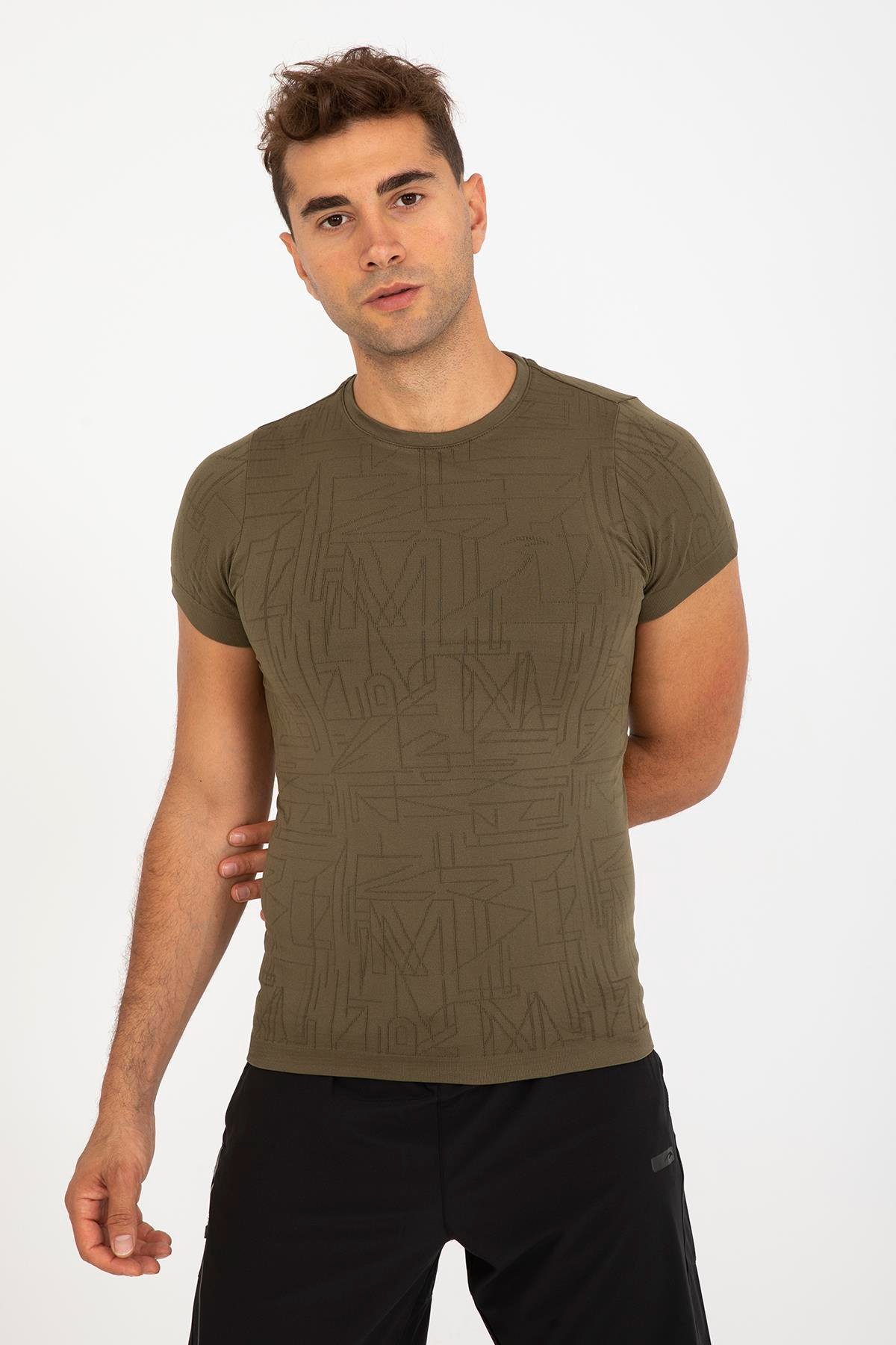 Maraton Active SlimFit Erkek Bisiklet Yaka  Kısa Kol Koşu T-shirt 821075