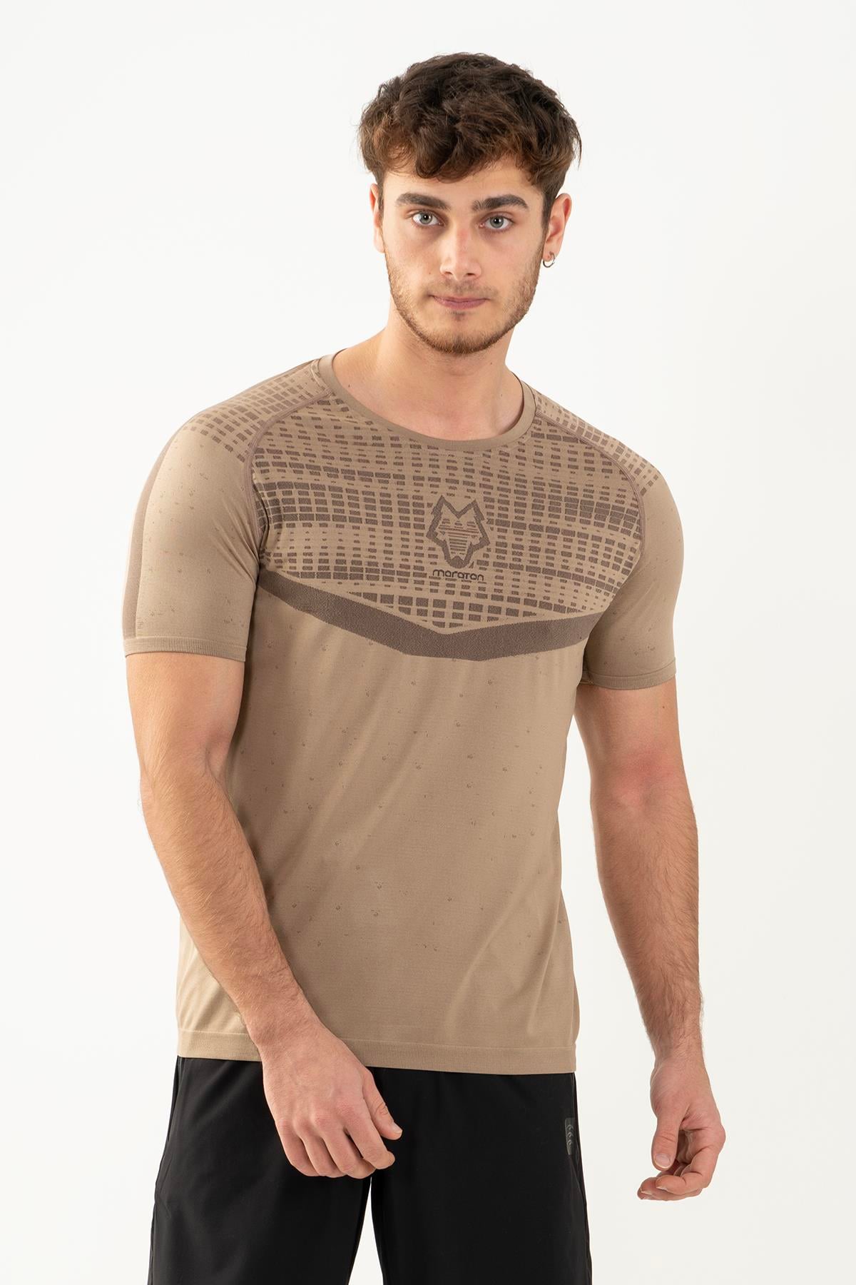 Maraton Active SlimFit Erkek Bisiklet Yaka  Kısa Kol Koşu T-shirt 821080