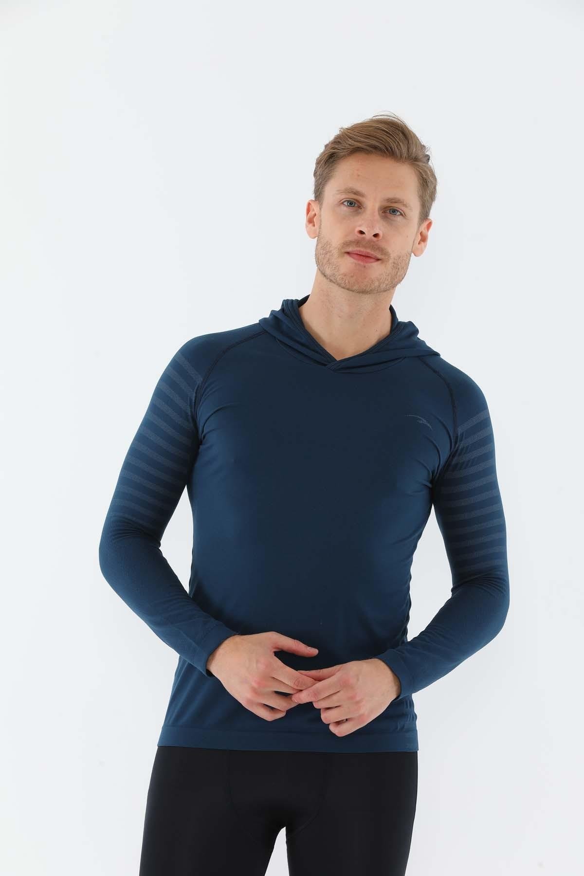 Maraton Active SlimFit Erkek Kapşonlu  Uzun Kol Spor Sweatshirt 826004