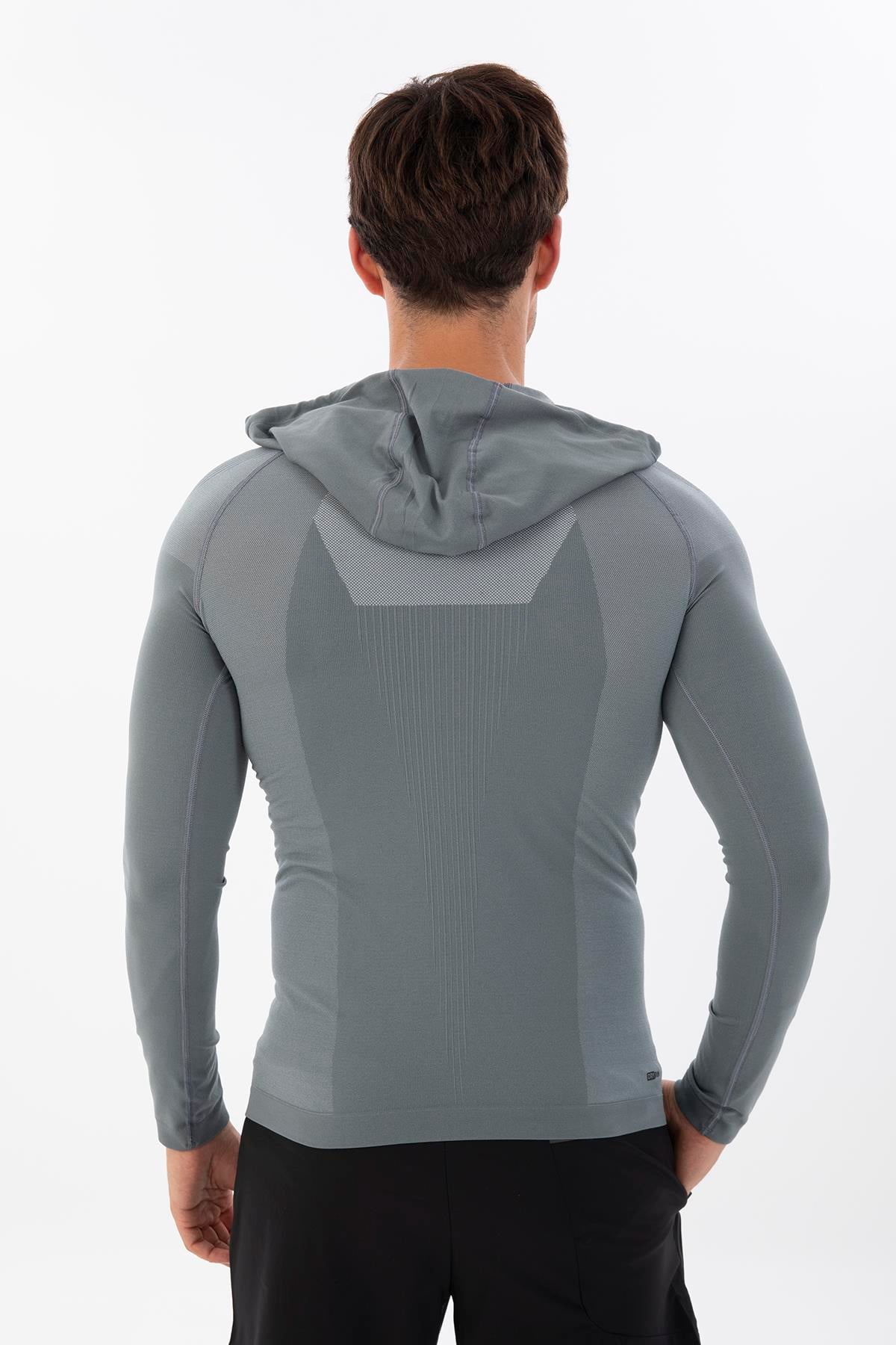 Maraton Active SlimFit Erkek Kapşonlu  Uzun Kol Koşu Sweatshirt 826029