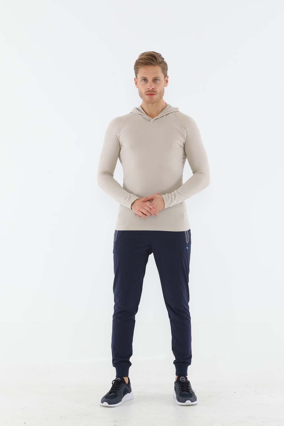 Maraton Active SlimFit Erkek Kapşonlu  Uzun Kol Spor Sweatshirt 826004