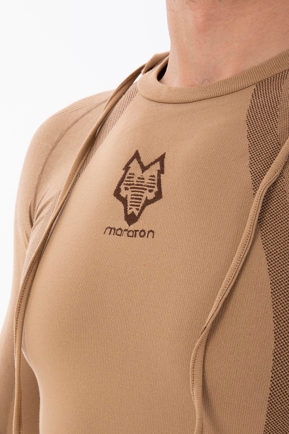 Maraton Active SlimFit Erkek Kapşonlu  Uzun Kol Koşu Sweatshirt 826029