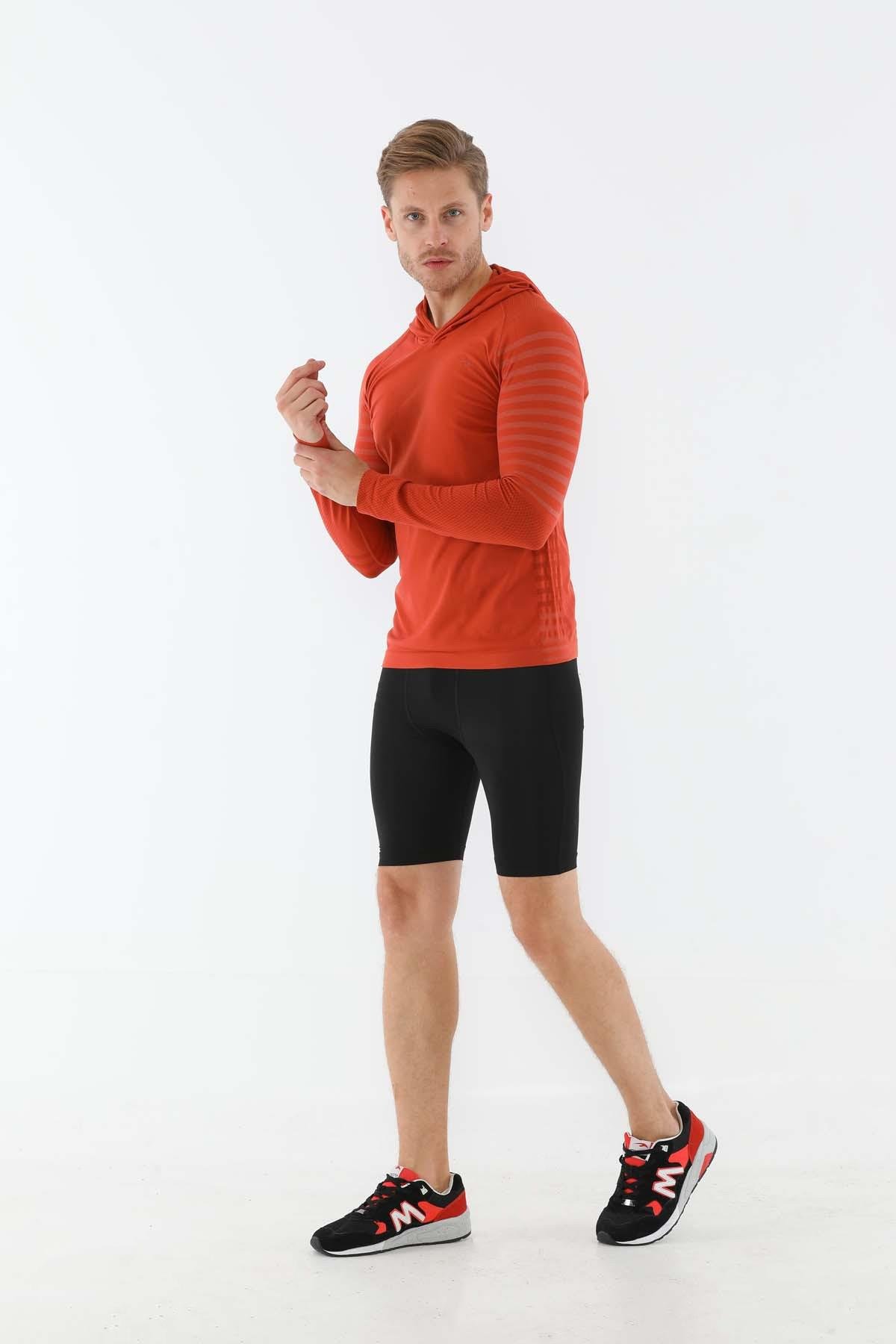 Maraton Active SlimFit Erkek Kapşonlu  Uzun Kol Spor Sweatshirt 826004