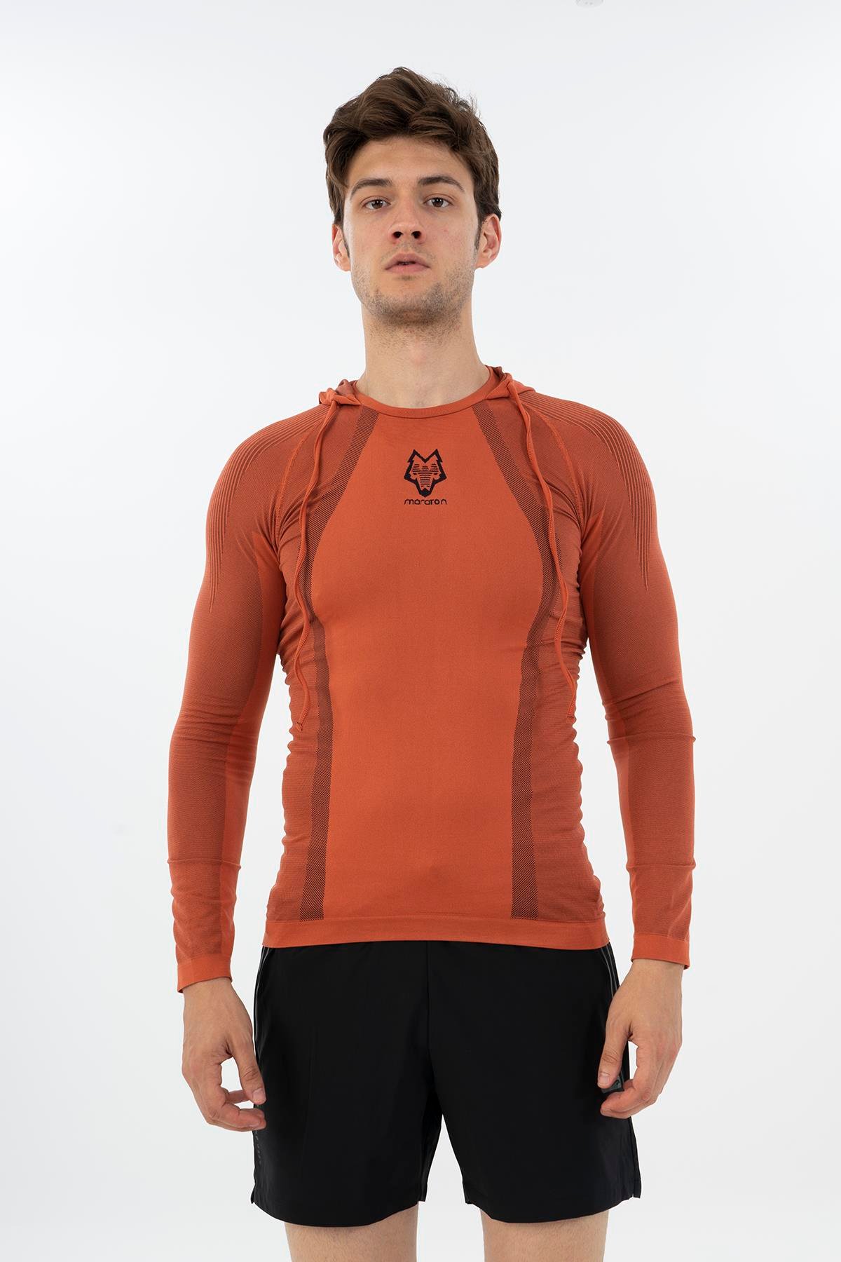 Maraton Active SlimFit Erkek Kapşonlu  Uzun Kol Koşu Sweatshirt 826029