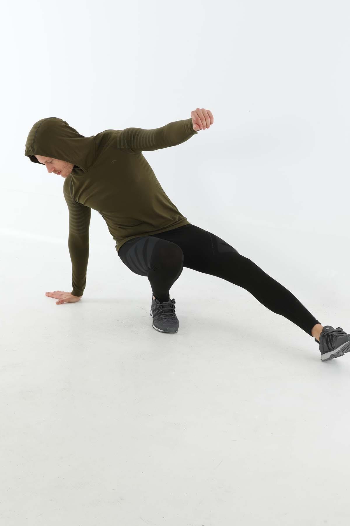 Maraton Active SlimFit Erkek Kapşonlu  Uzun Kol Spor Sweatshirt 826004