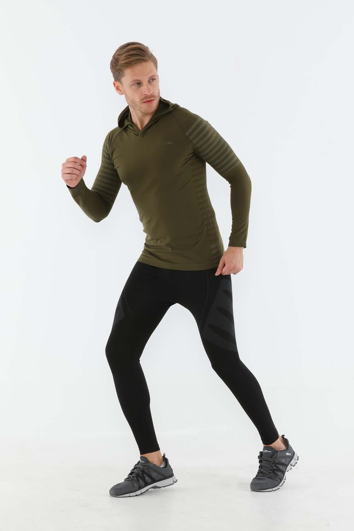 Maraton Active SlimFit Erkek Kapşonlu  Uzun Kol Spor Sweatshirt 826004