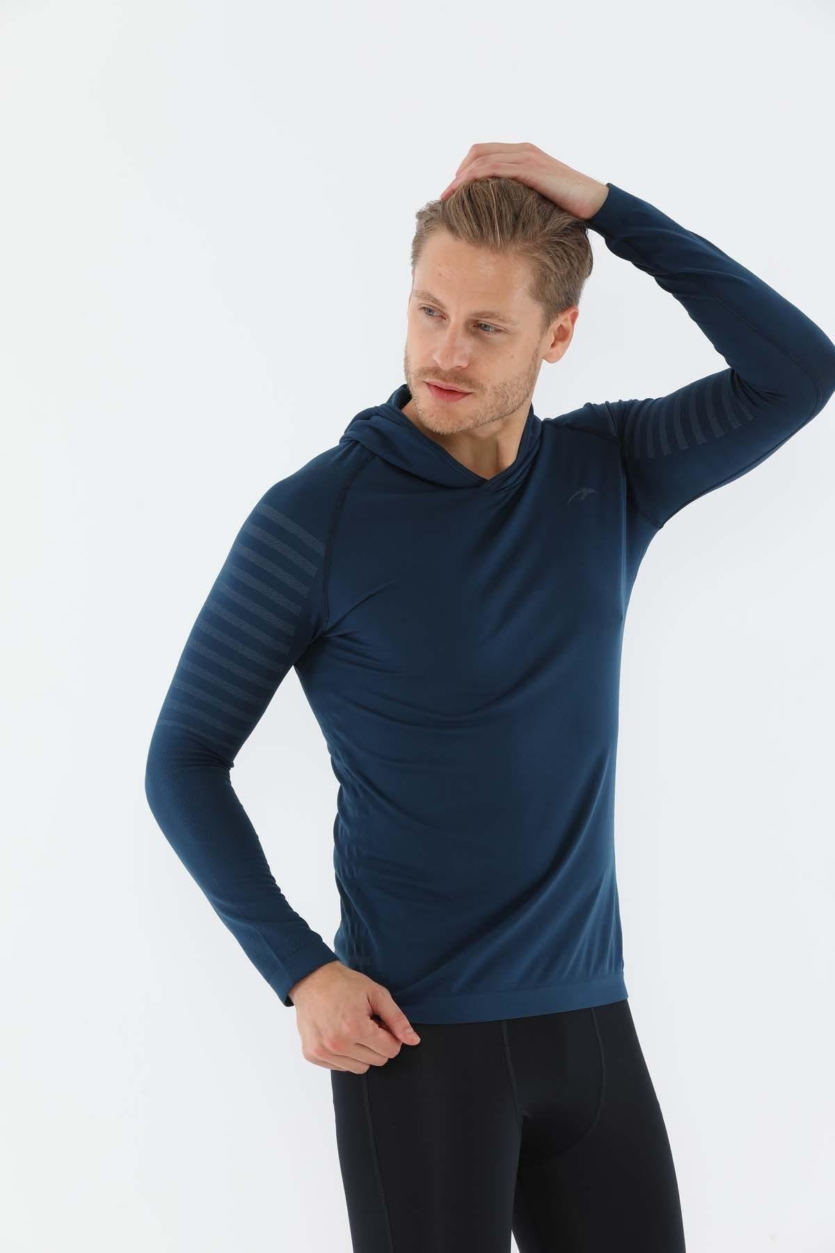 Maraton Active SlimFit Erkek Kapşonlu  Uzun Kol Spor Sweatshirt 826004