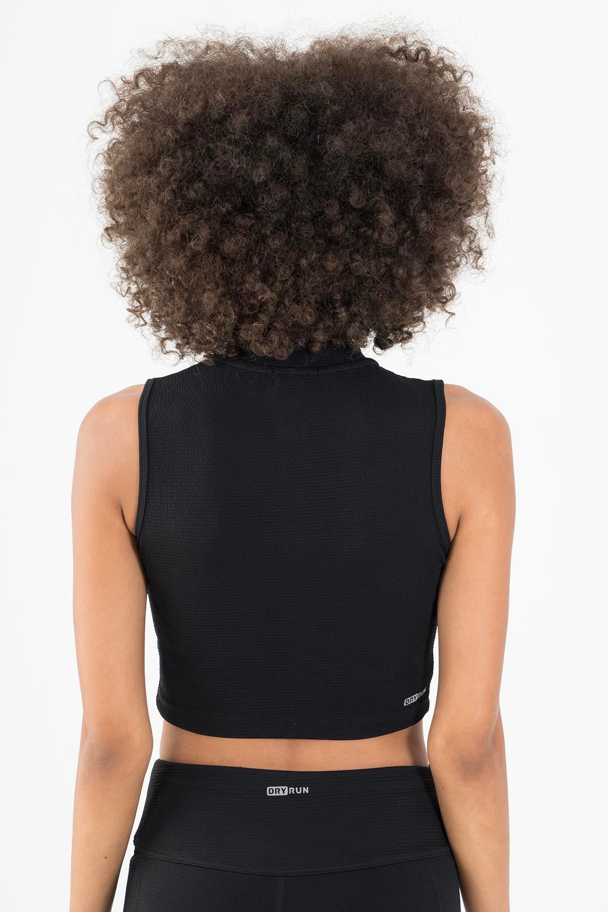 Maraton Active SlimFit Kadın Balıkçı Yaka  Kolsuz Koşu Crop Top 22257