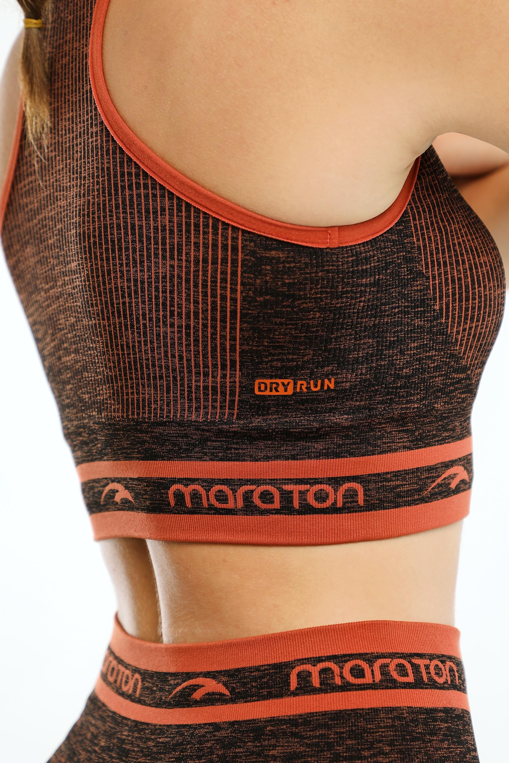 Maraton Active SlimFit Kadın Bisiklet Yaka  Kolsuz Basic Bra 813076