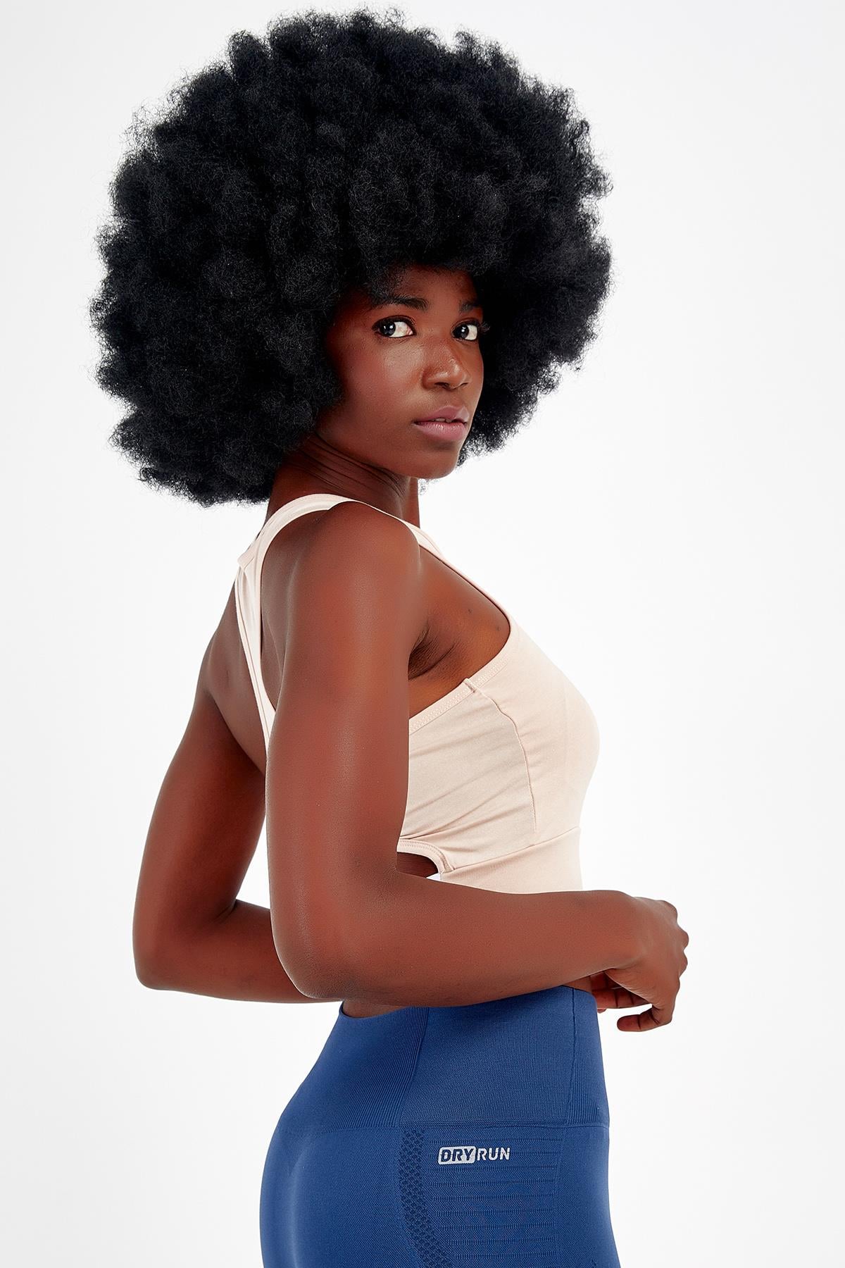 Maraton Active SlimFit Kadın Bisiklet Yaka  Kolsuz Gym Bra 17499
