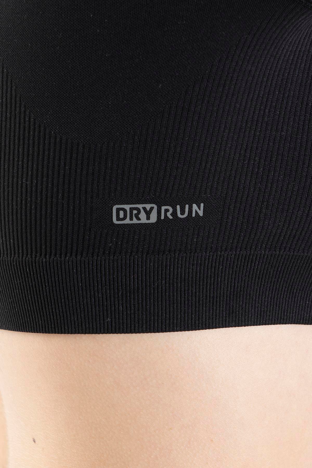 Maraton Active SlimFit Kadın Bisiklet Yaka  Uzun Kol Training Crop Top 816005