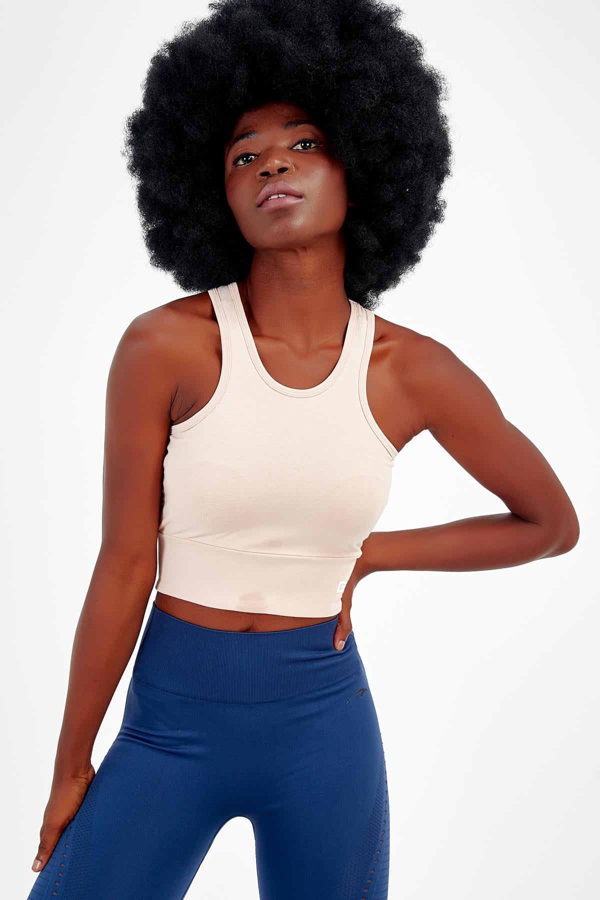 Maraton Active SlimFit Kadın Bisiklet Yaka  Kolsuz Gym Bra 17499